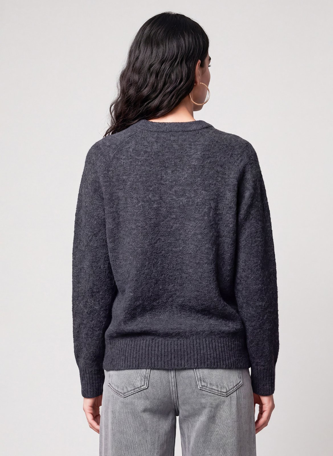 Straight buttoned V-neck cardigan KOOKAI Grey