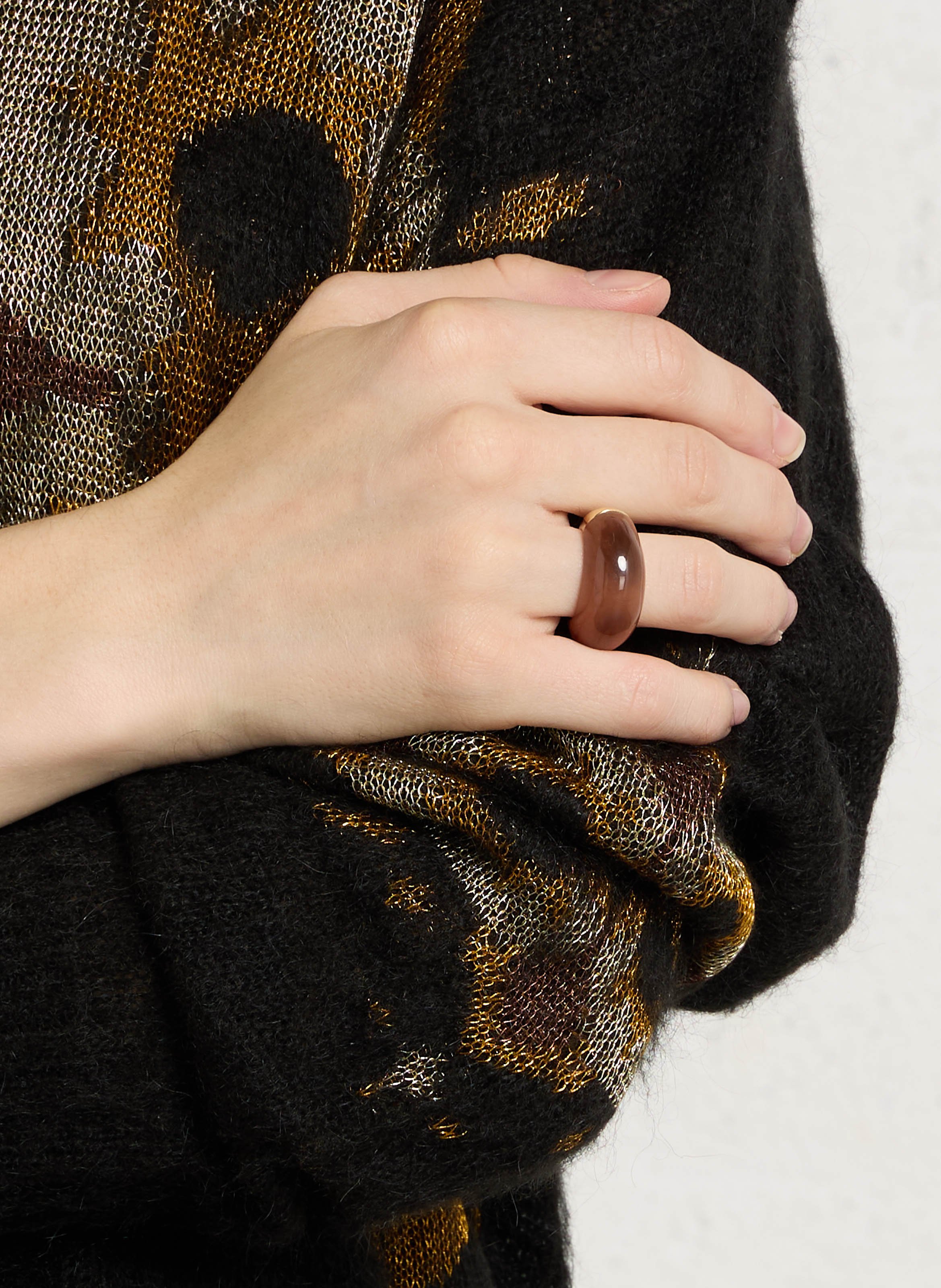 Ring aus zwei Materialien FEEKA Braun