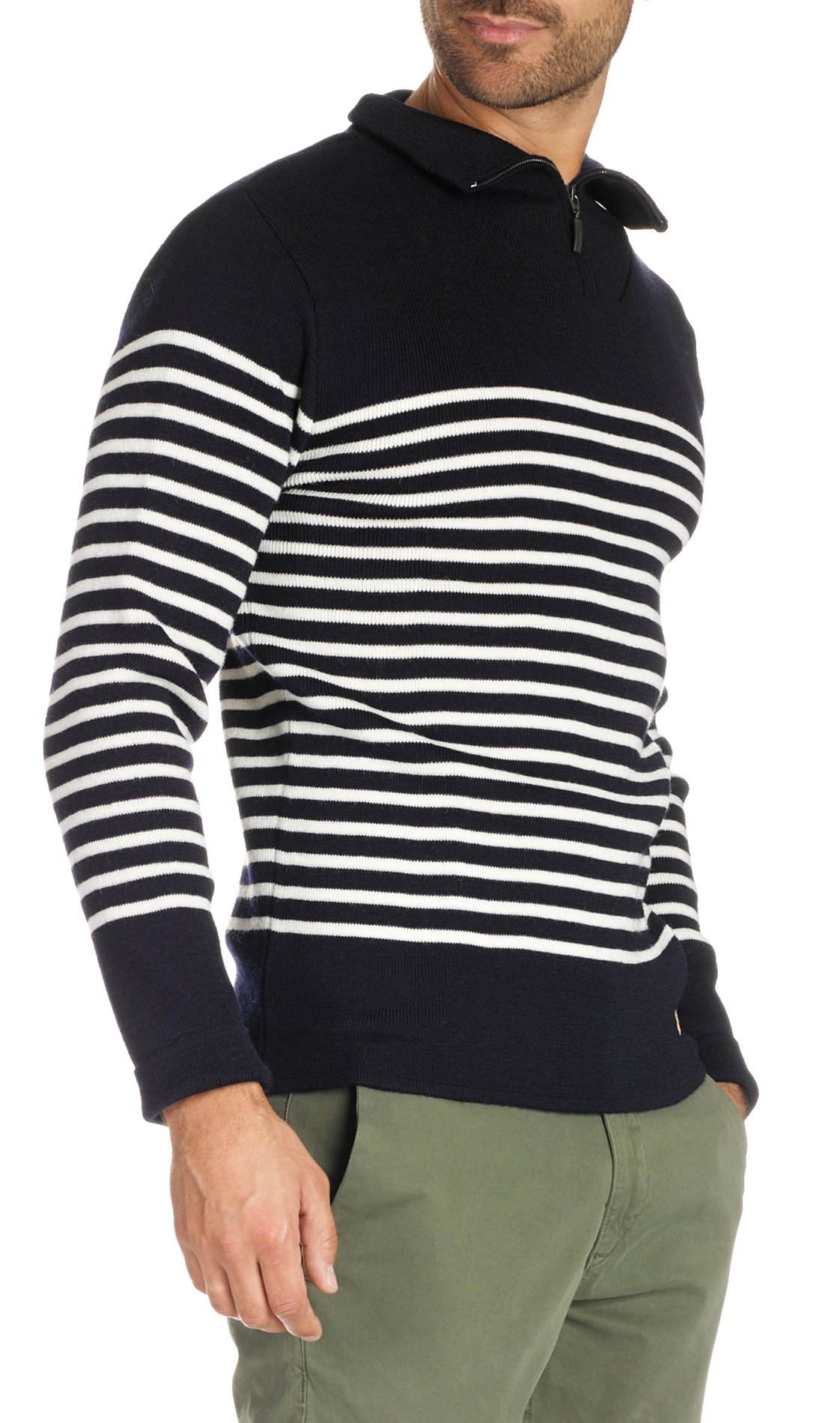 Marinière slim à col camionneur en laine ARMOR LUX Multicolore