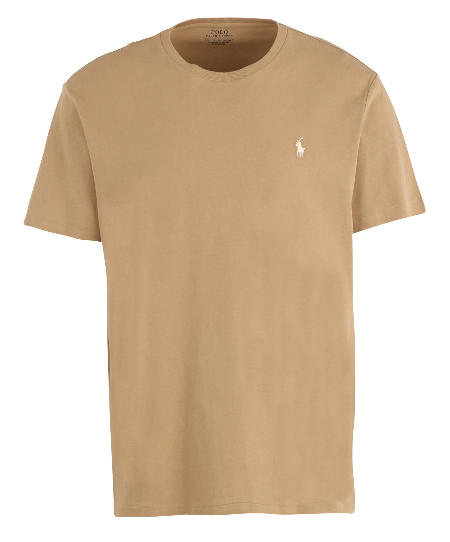 Tee-shirt col rond slim-fit en coton POLO RALPH LAUREN Beige
