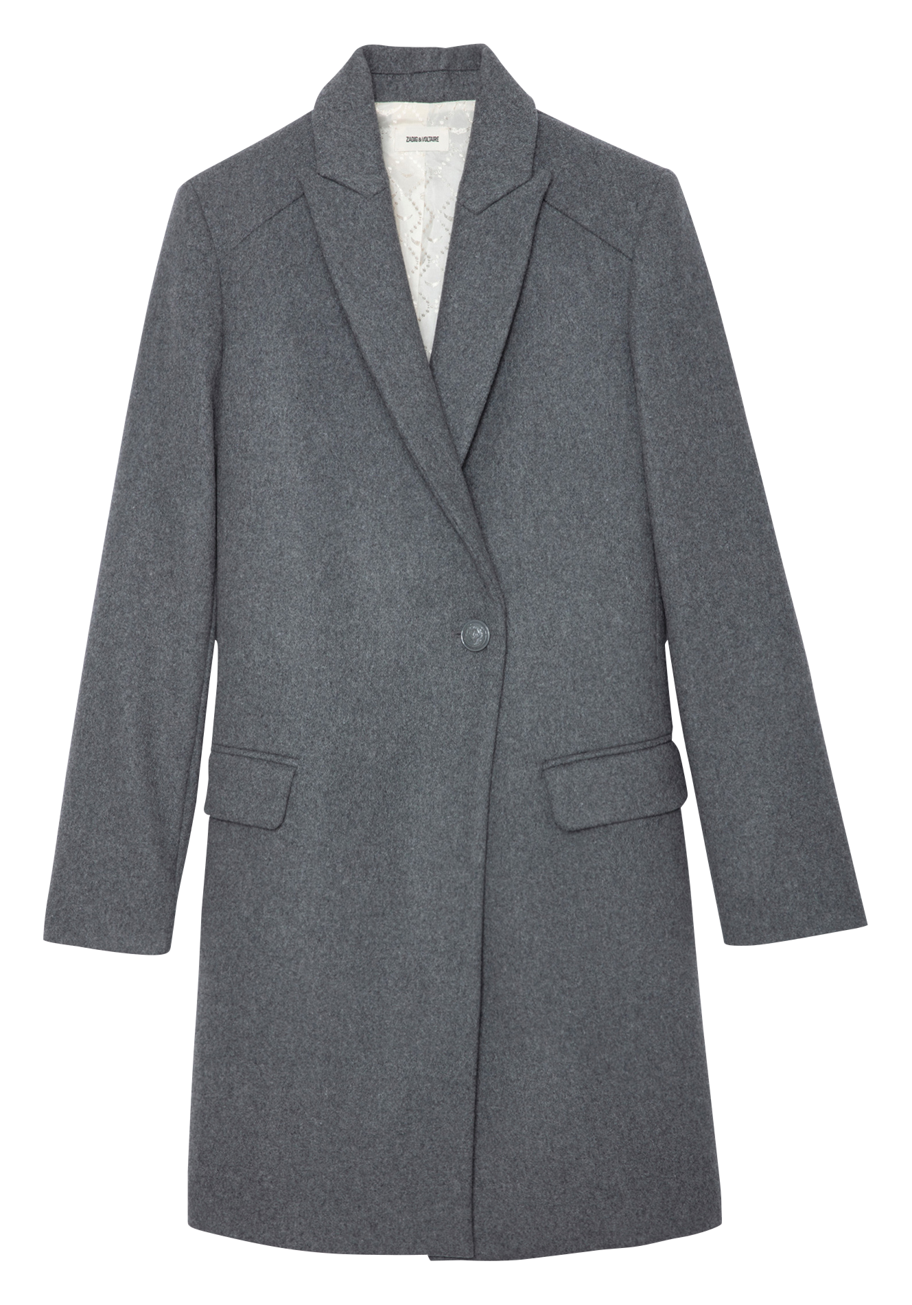 Manteau col tailleur en laine mélangée  ZADIG&VOLTAIRE Gris