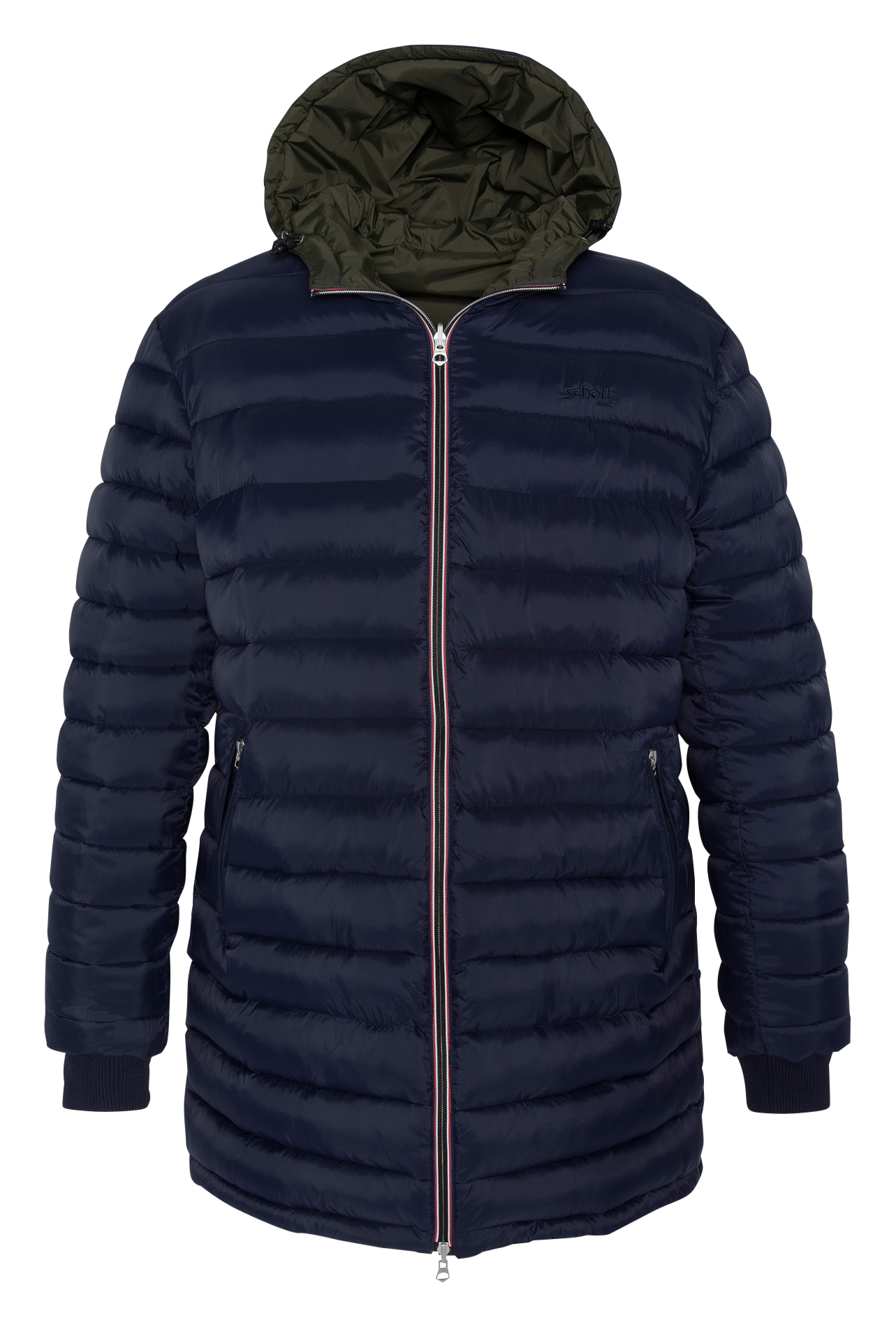 Reversible hooded down jacket SCHOTT Multicolored