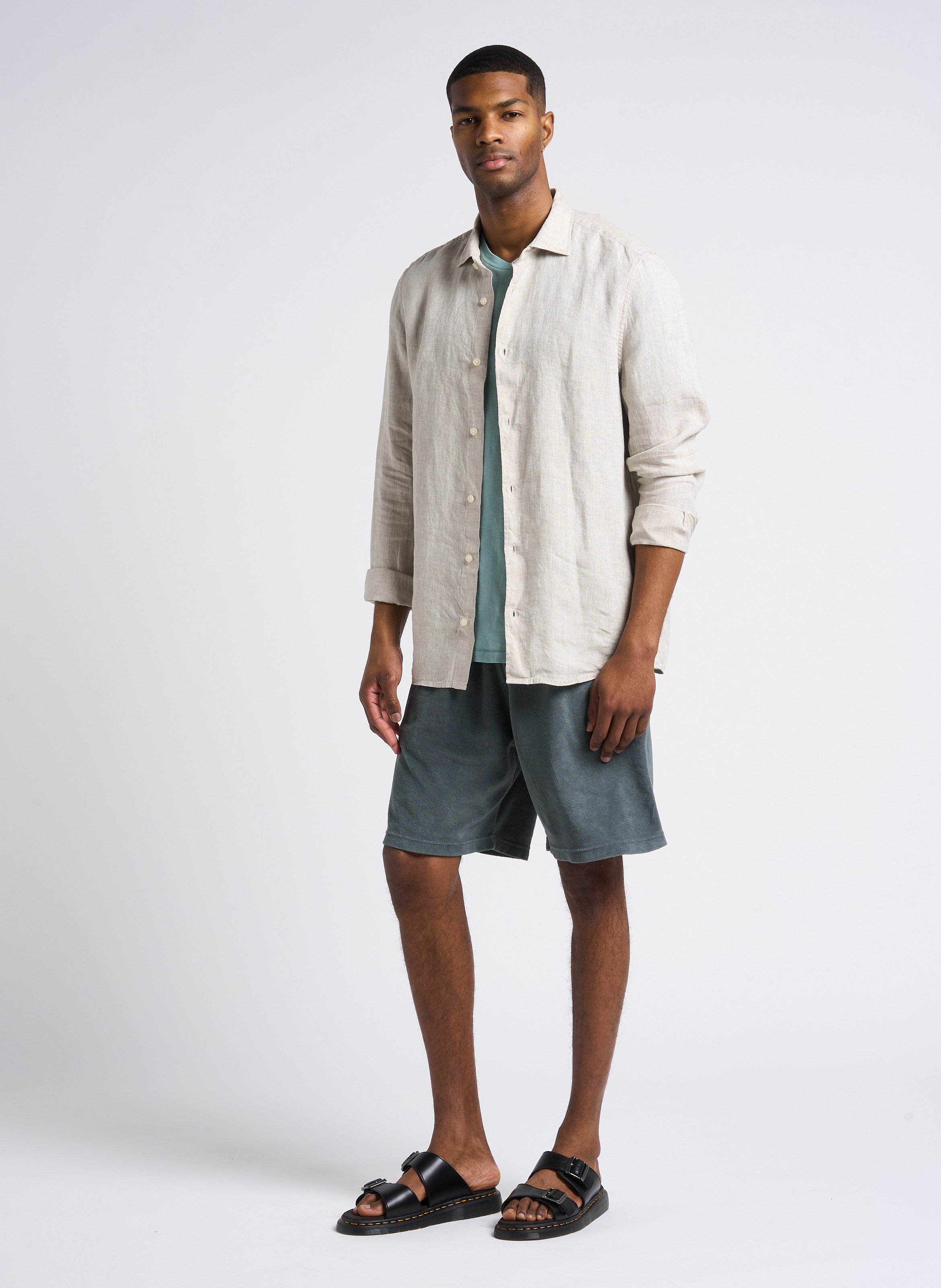 Tee-shirt droit col rond en coton HARTFORD Vert