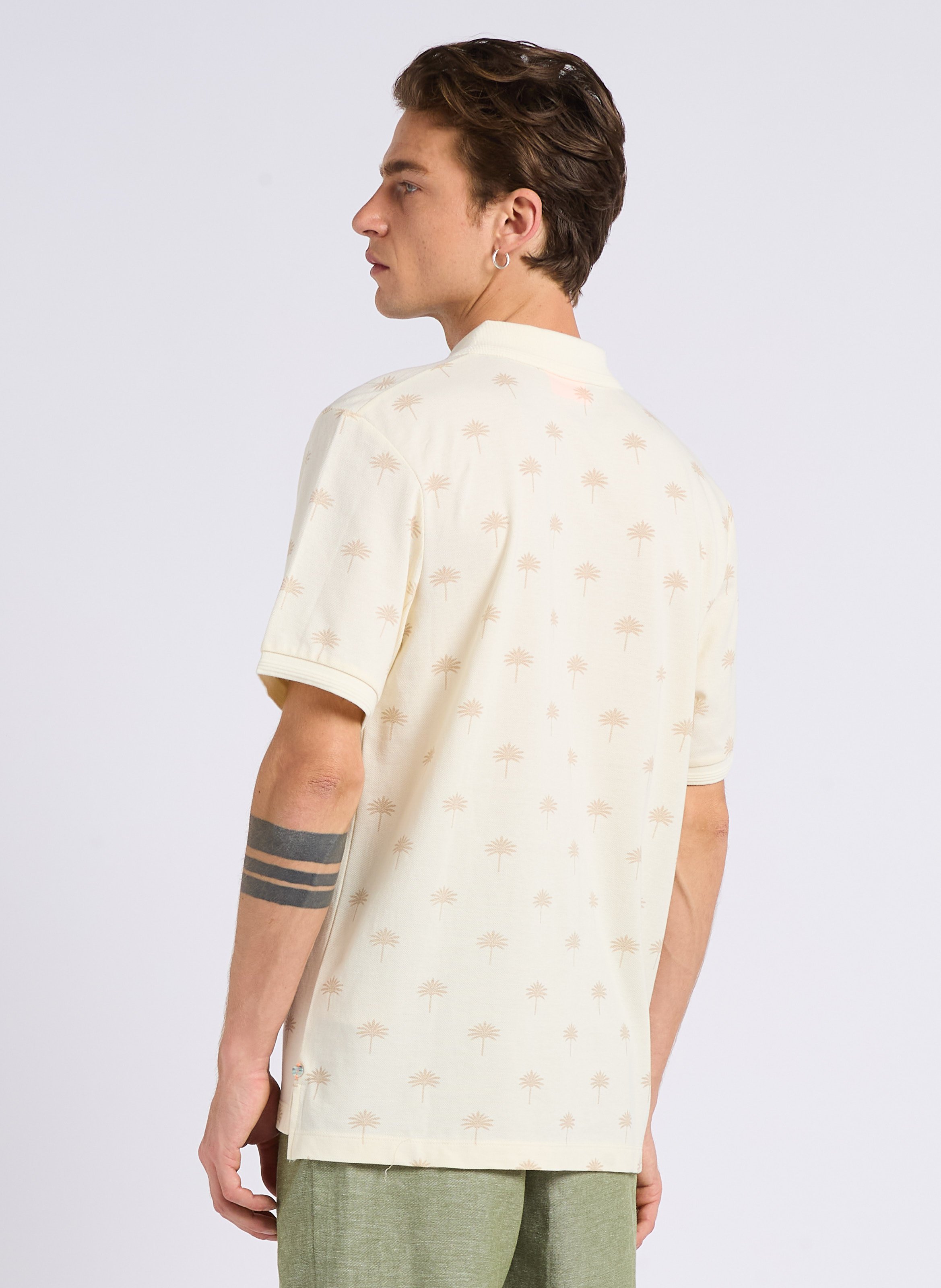 Regular-fit, katoenen polo met print SCOTCH AND SODA Wit