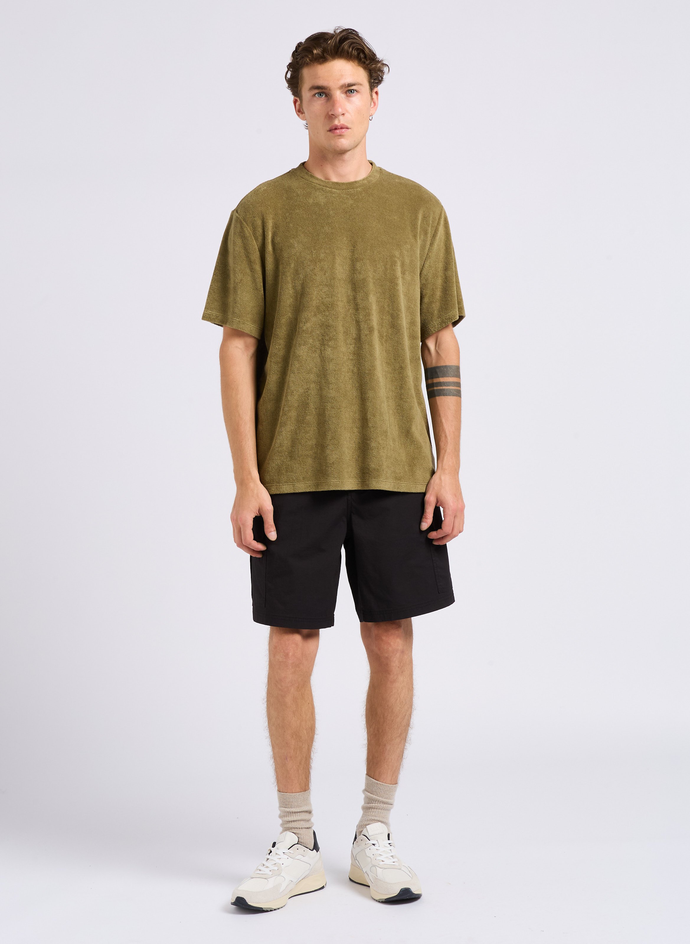 Cotton-blend cargo shorts SELECTED Black
