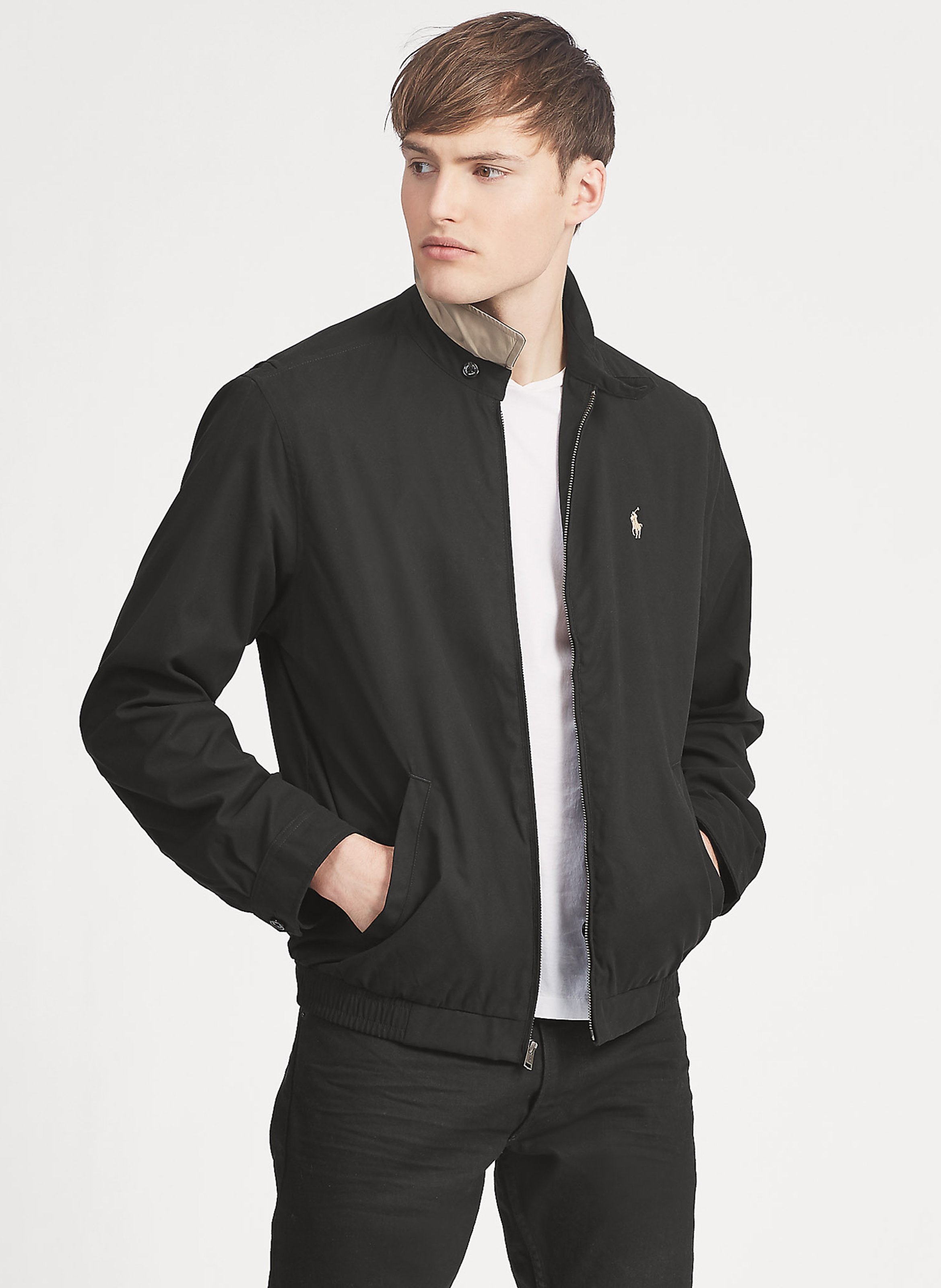 Gerade geschnittener Blouson mit klassischem Kragen POLO RALPH LAUREN Schwarz