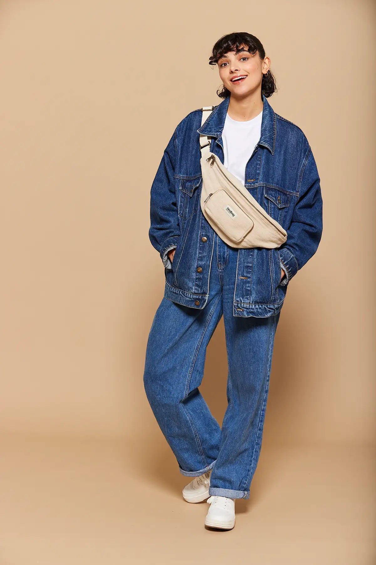 Cotton waist bag HINDBAG Beige