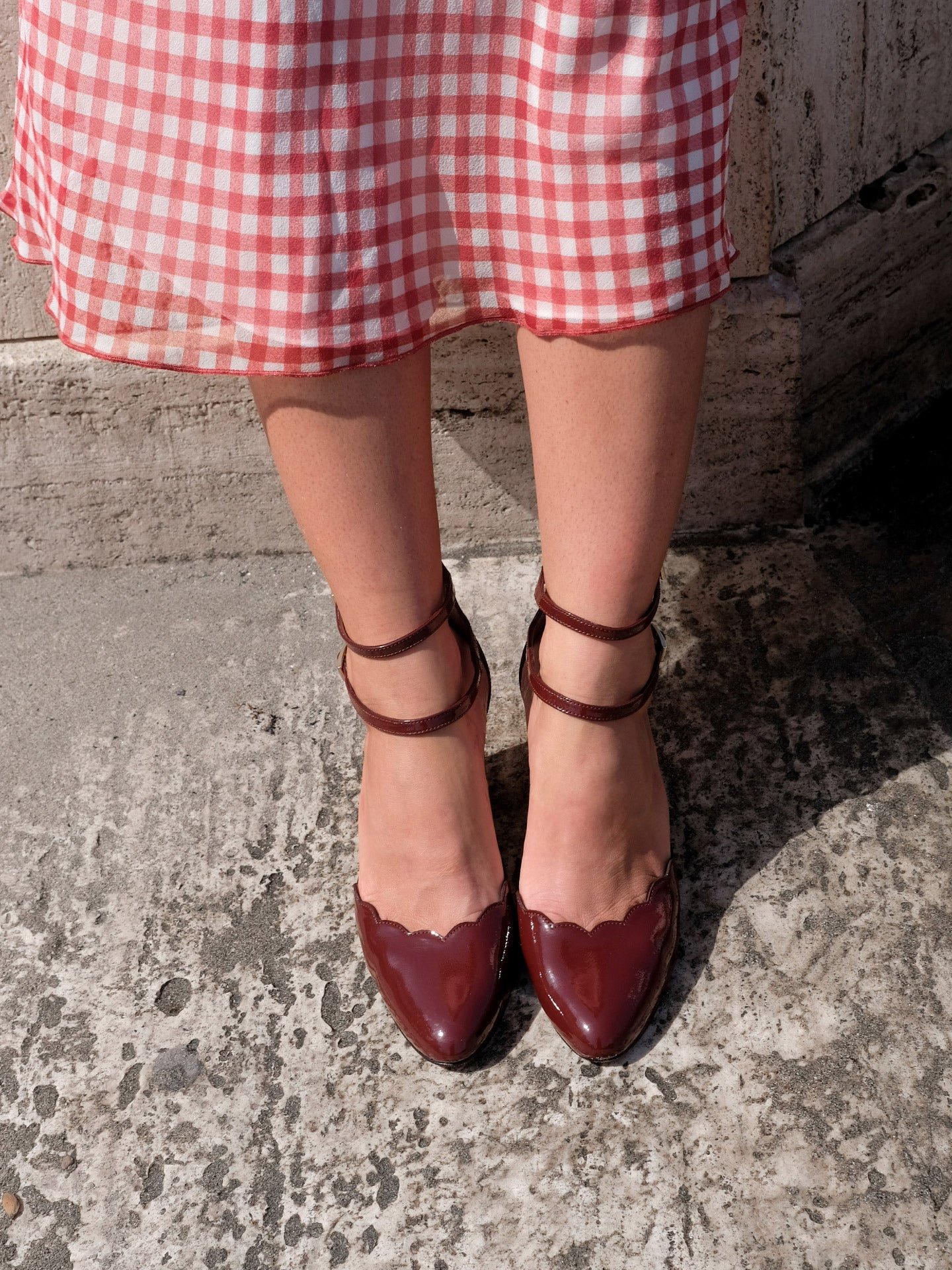 Cebibi patent leather Mary Janes with heel EMZI PARIS Red