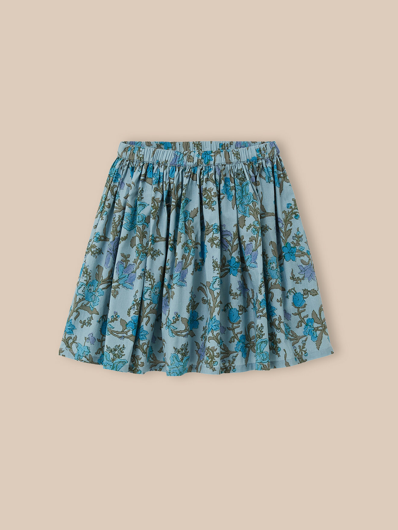 Floral printed skirt CYRILLUS Blue