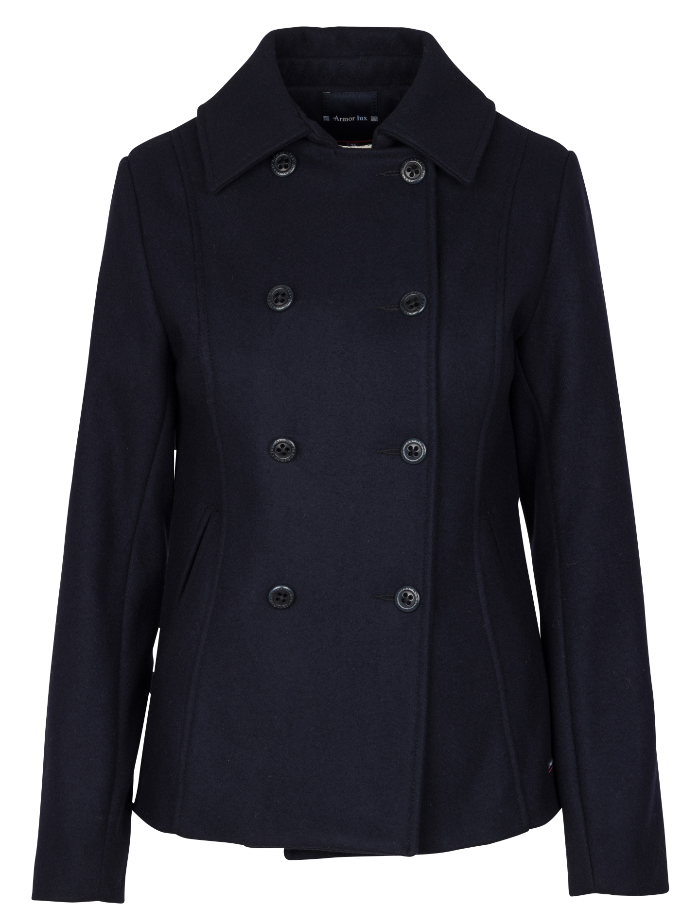 Manteau col tailleur en laine ARMOR LUX Bleu