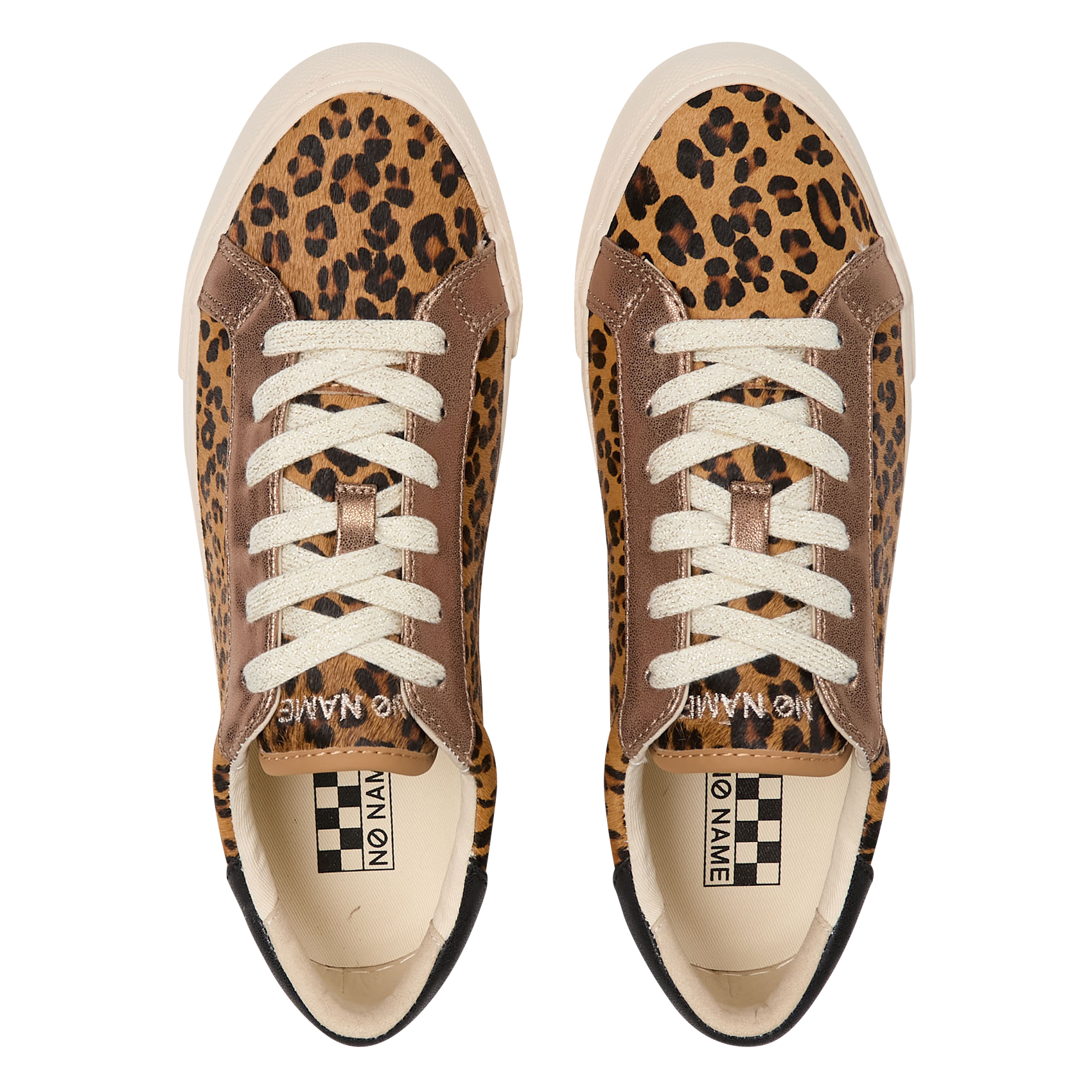 Zapatillas bajas de cuero mezclado estampado NO NAME Marron