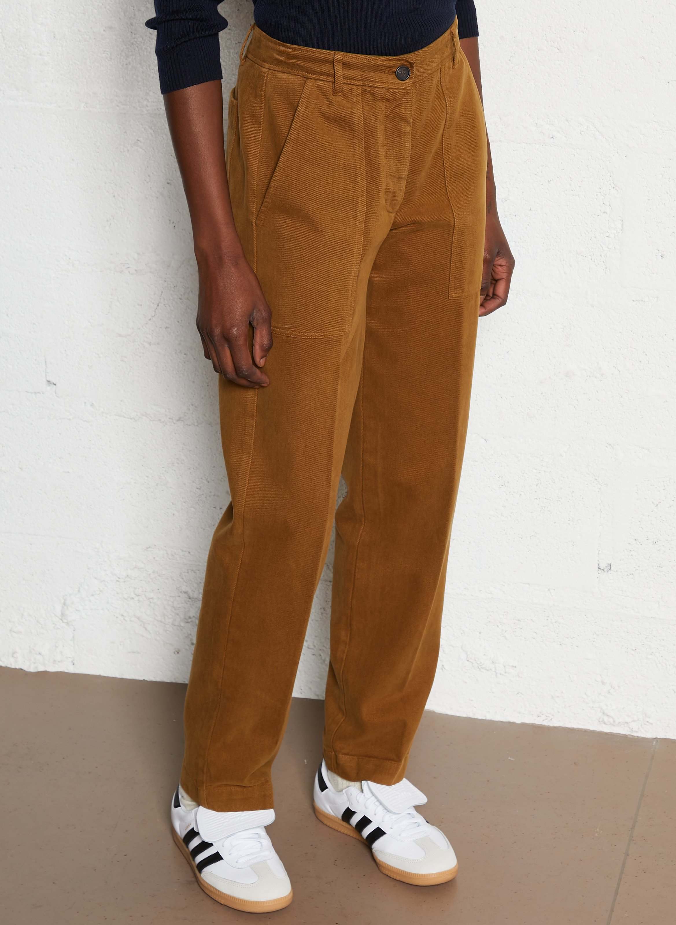 Pantalon droit HARTFORD Marron