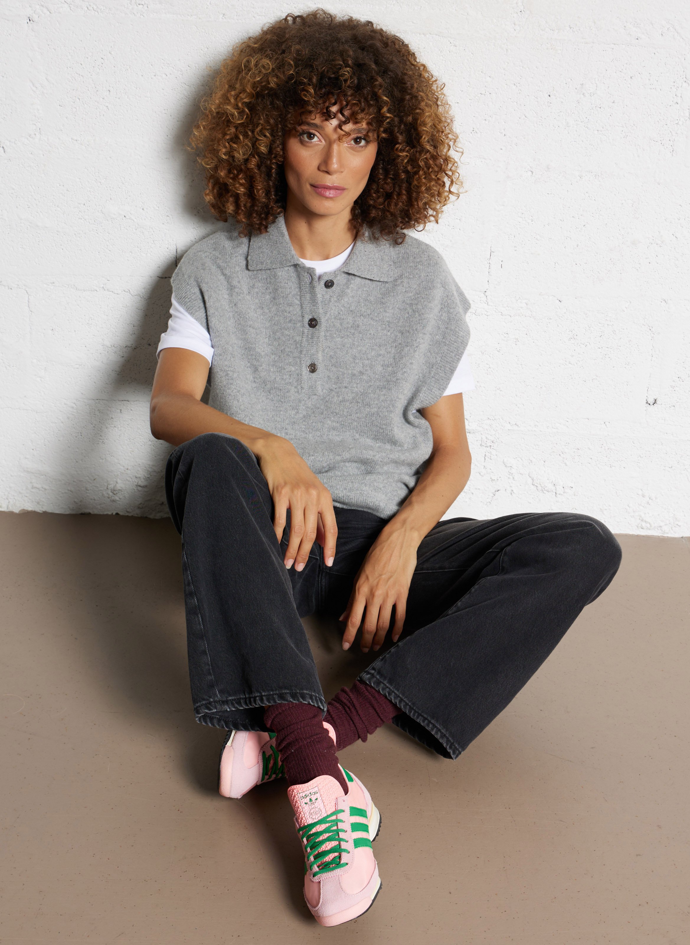 Baskets basses à lacets ADIDAS Rose