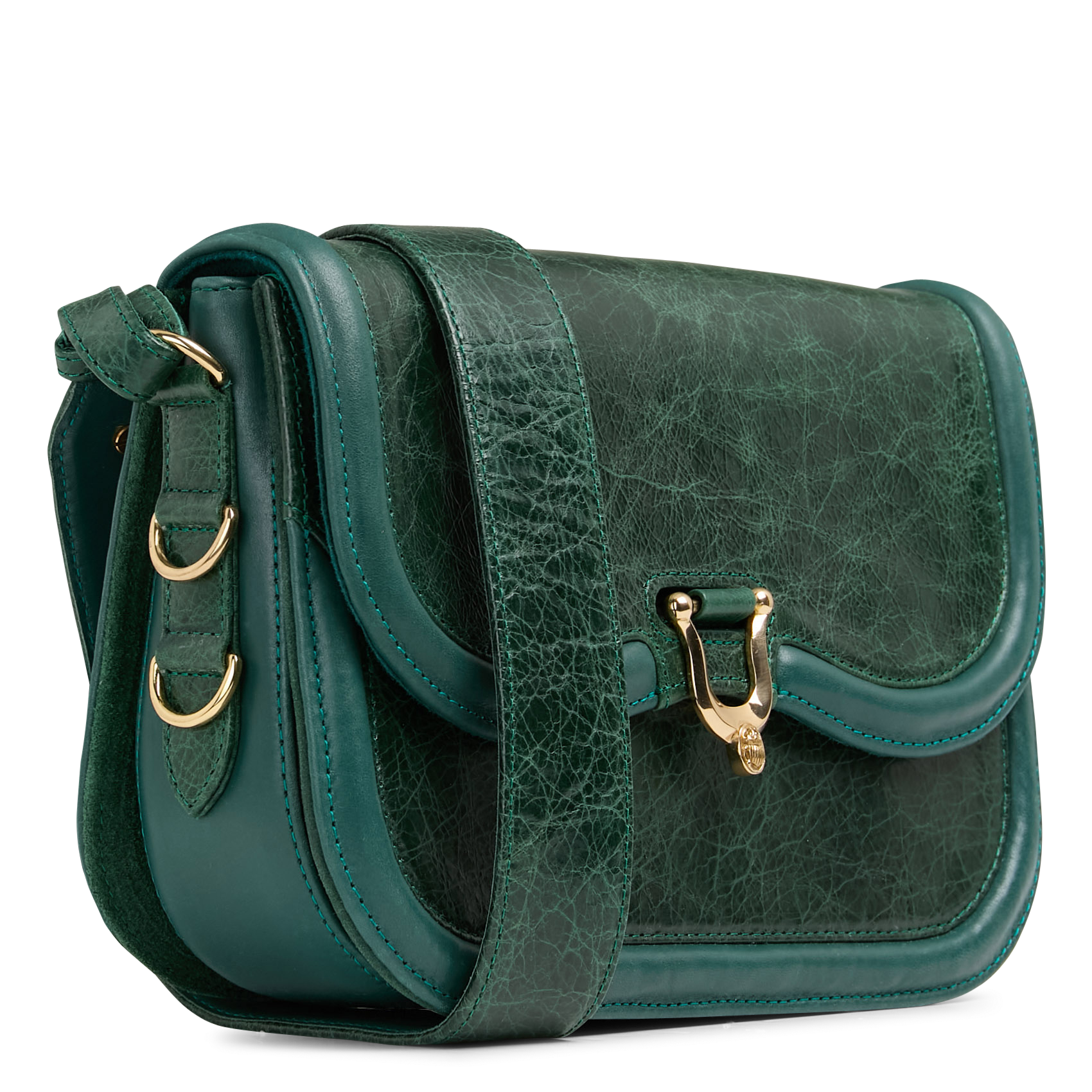 Sac bandoulière en cuir mélangé  CLARIS VIROT Vert
