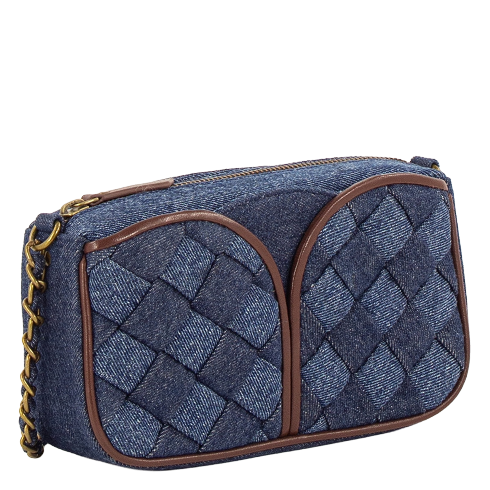 Braided denim crossbody bag SESSUN Blue