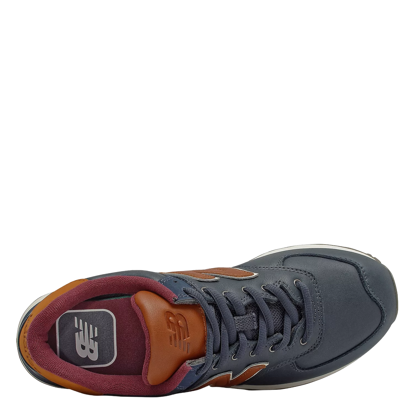 Low-top leather mix sneakers NEW BALANCE Blue