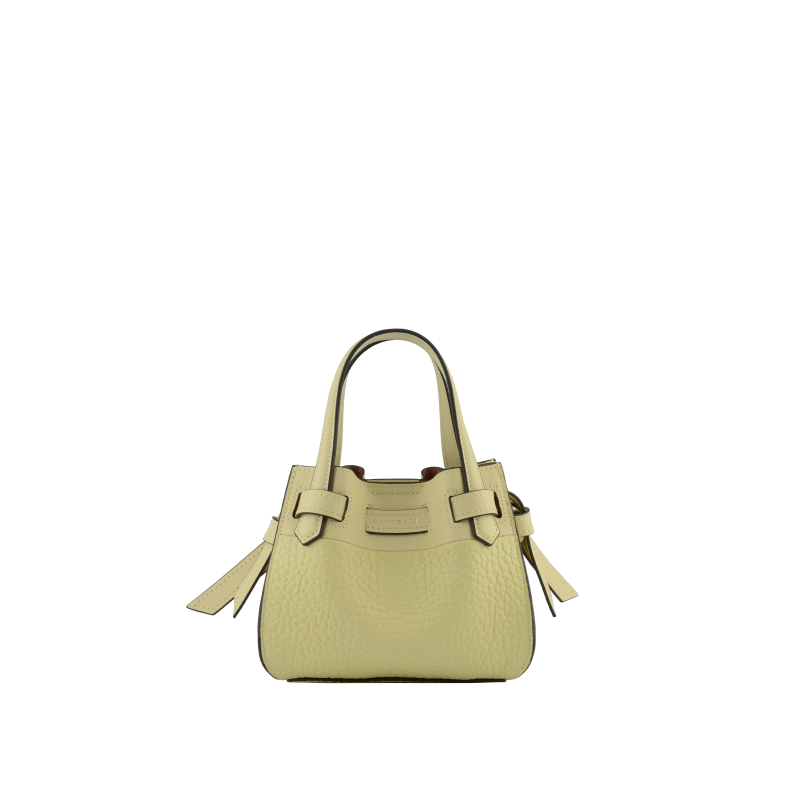 Handbag - cowhide leather POURCHET Brown