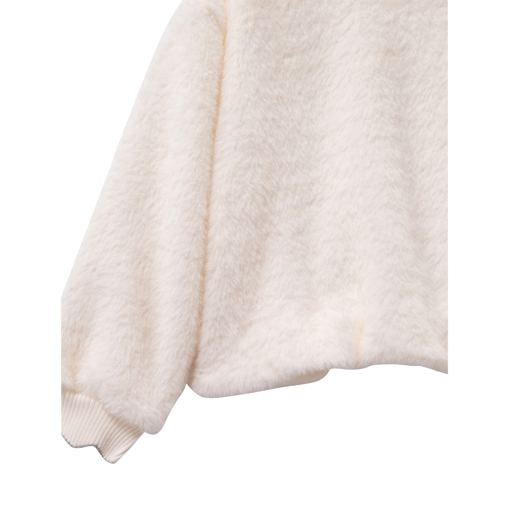 Oversized sweatshirt in faux fur IKKS JUNIOR White