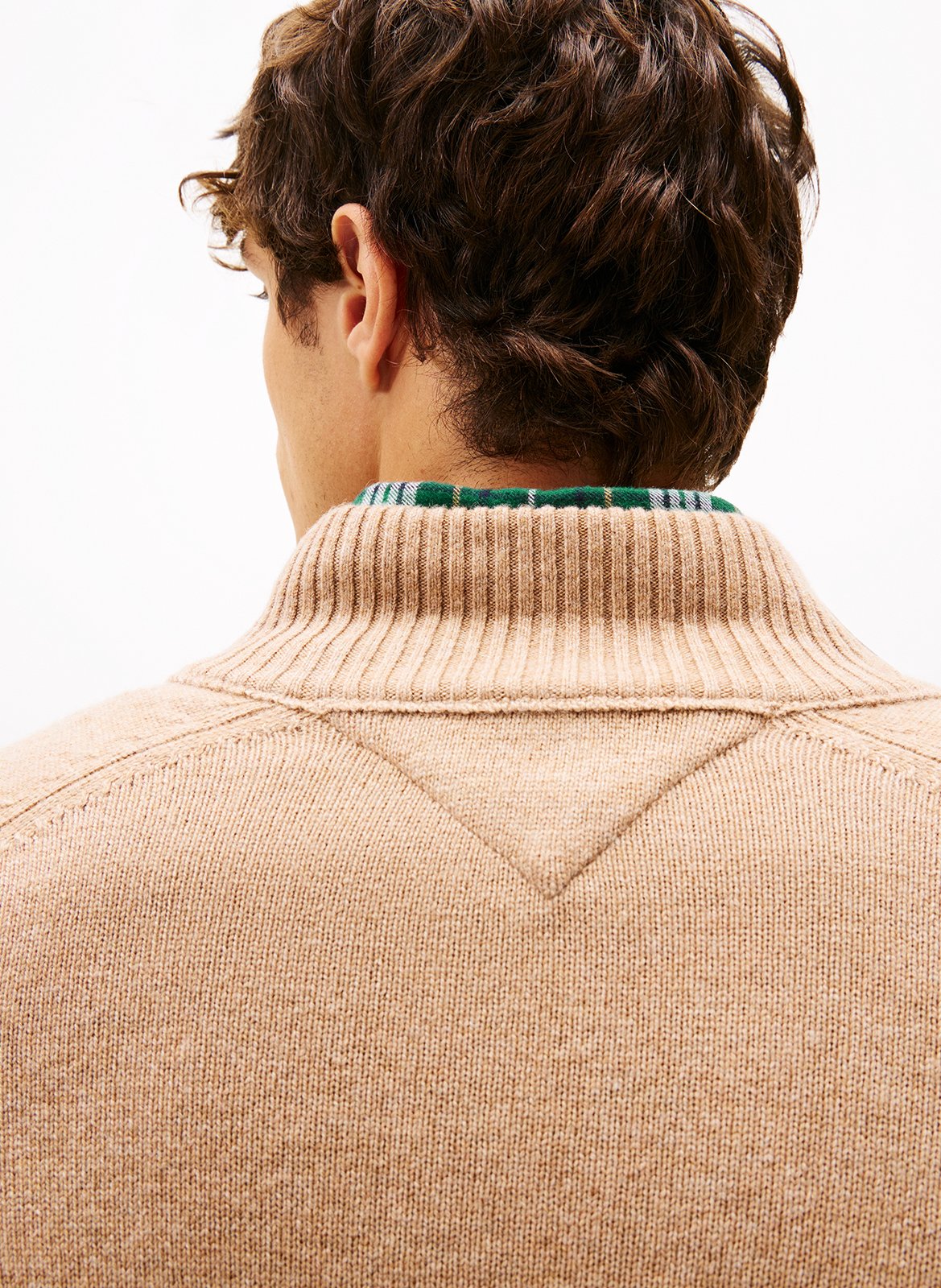 Rodolf wool sweater with zipped neck TOMMY HILFIGER Khaki