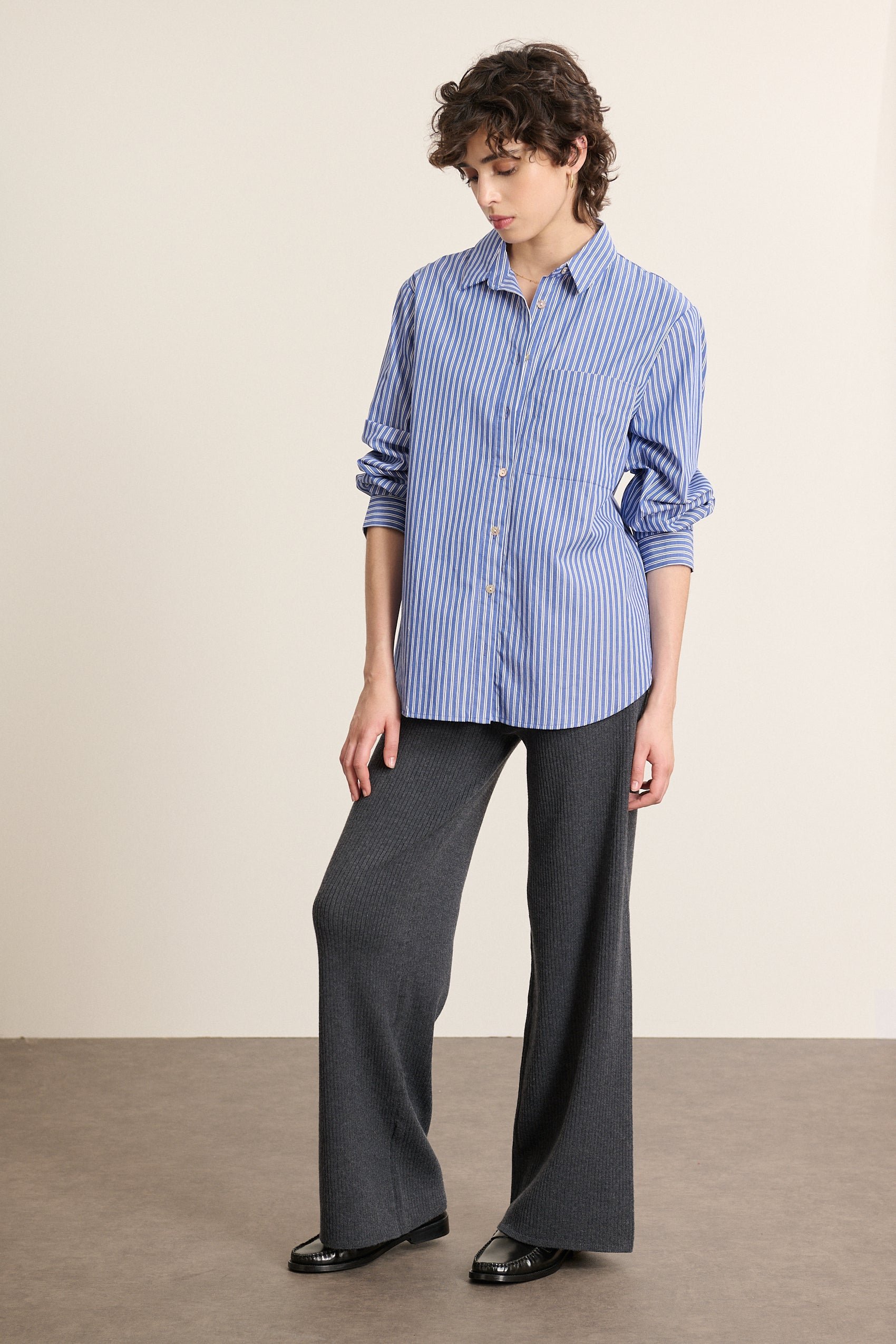 Long-sleeved striped shirt GARANCE PARIS Blue