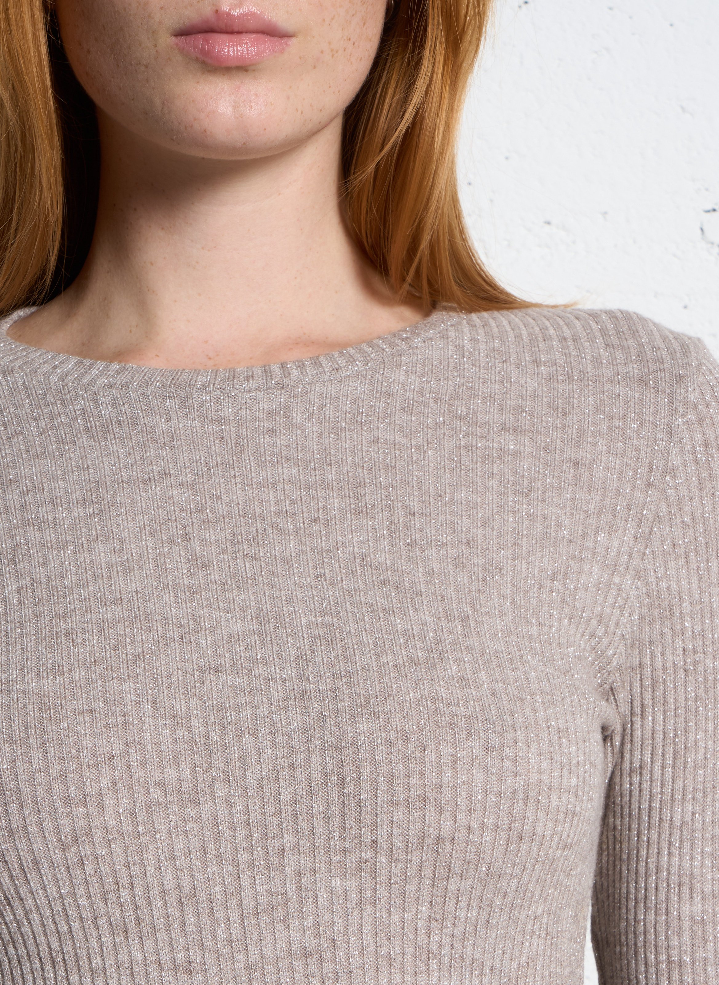 Metallic round-neck T-shirt I CODE White