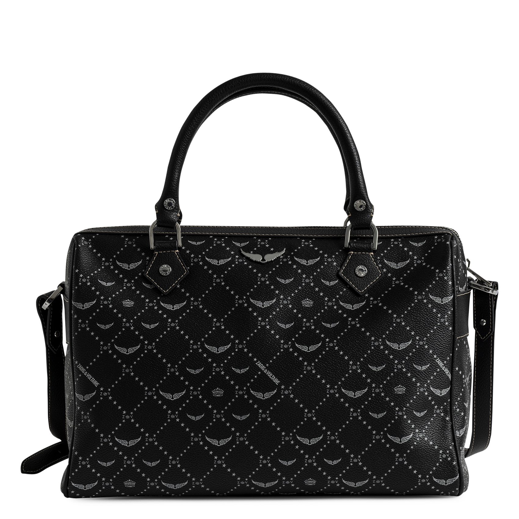 Printed handbag ZADIG&VOLTAIRE Black