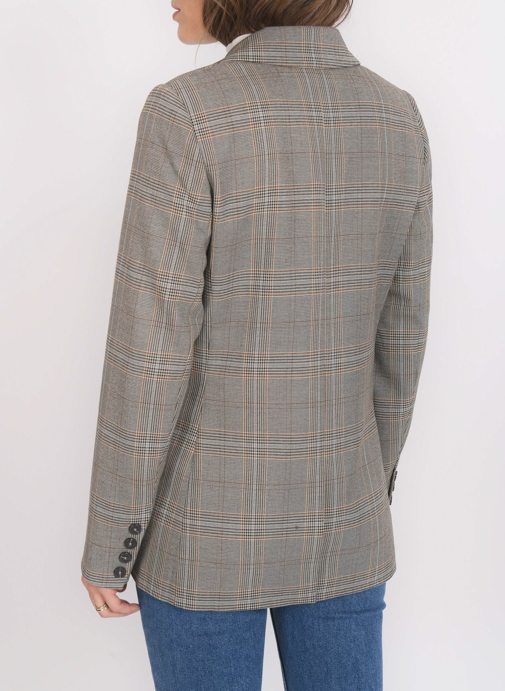 Getailleerd, geruit jasje KOOKAI Bruin