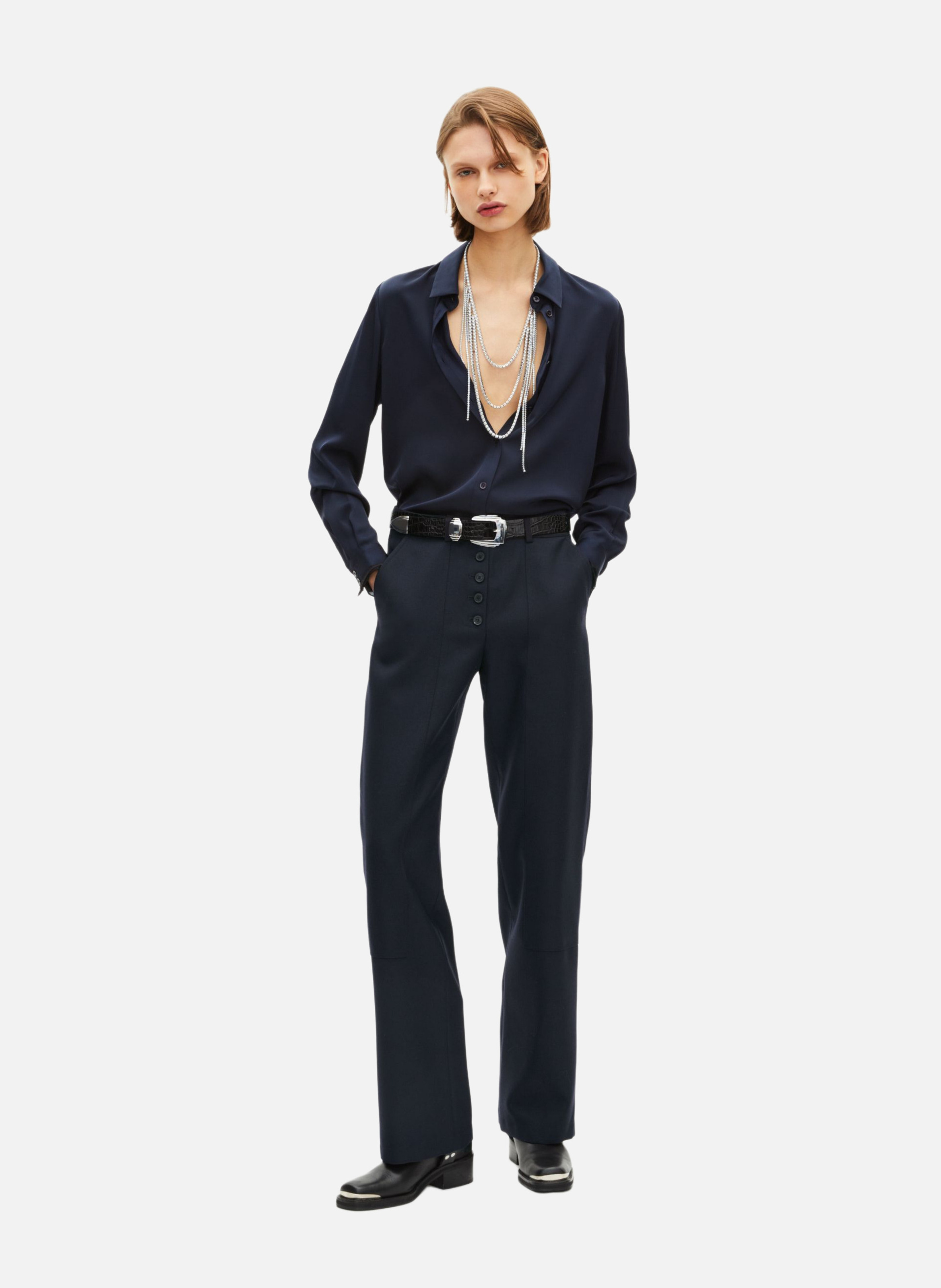 Diamanté necklace THE KOOPLES Silver