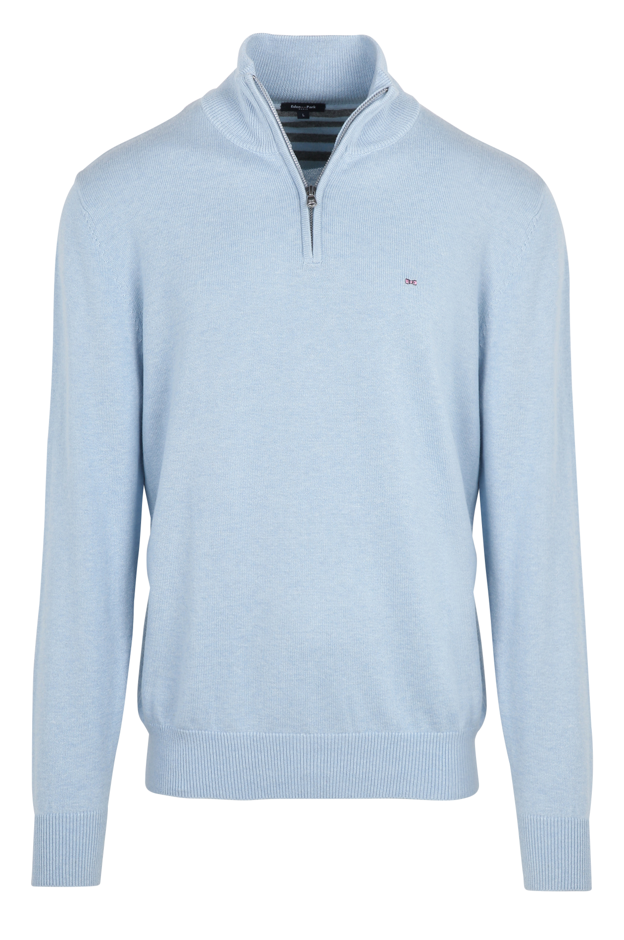 Pull col camionneur en laine mélangée EDEN PARK Bleu