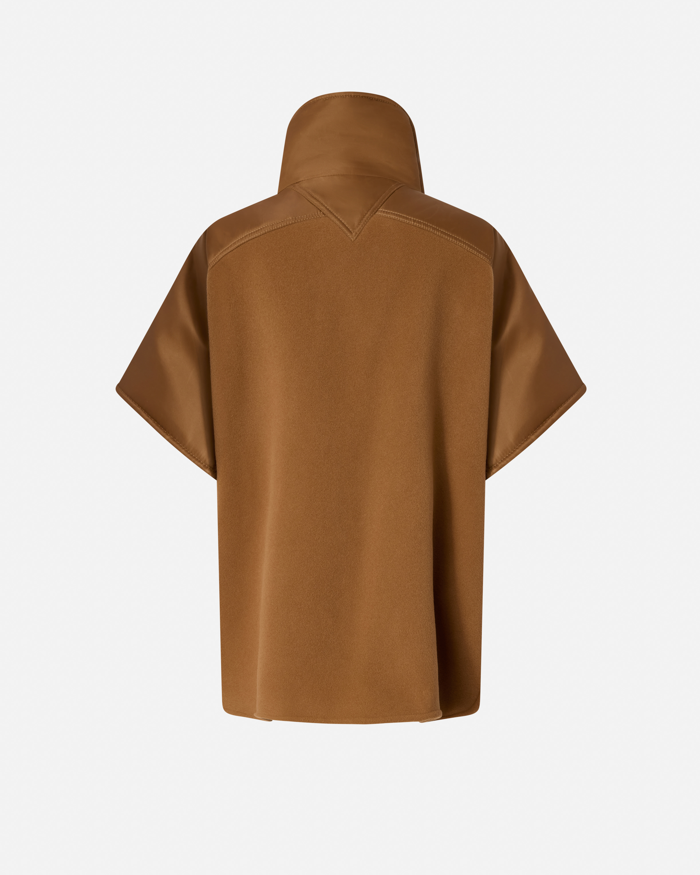 High-neck wool cape PINKO Brown