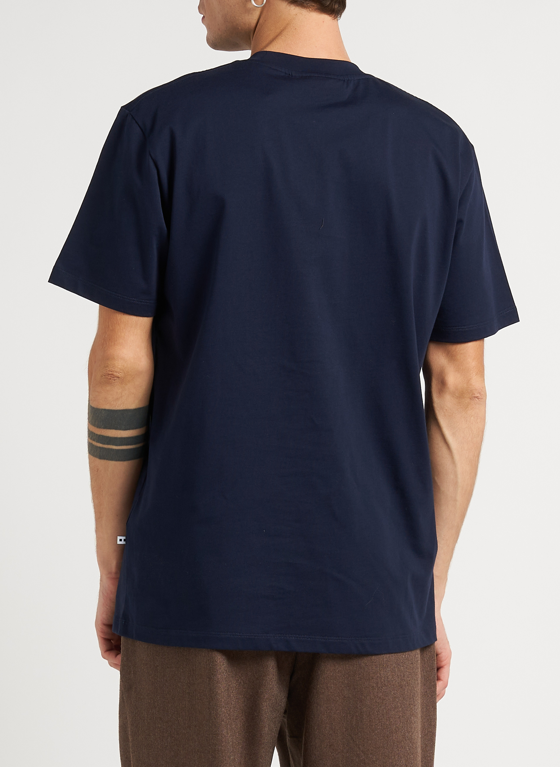 Tee-shirt oversize col rond en coton biologique MINIMUM Bleu