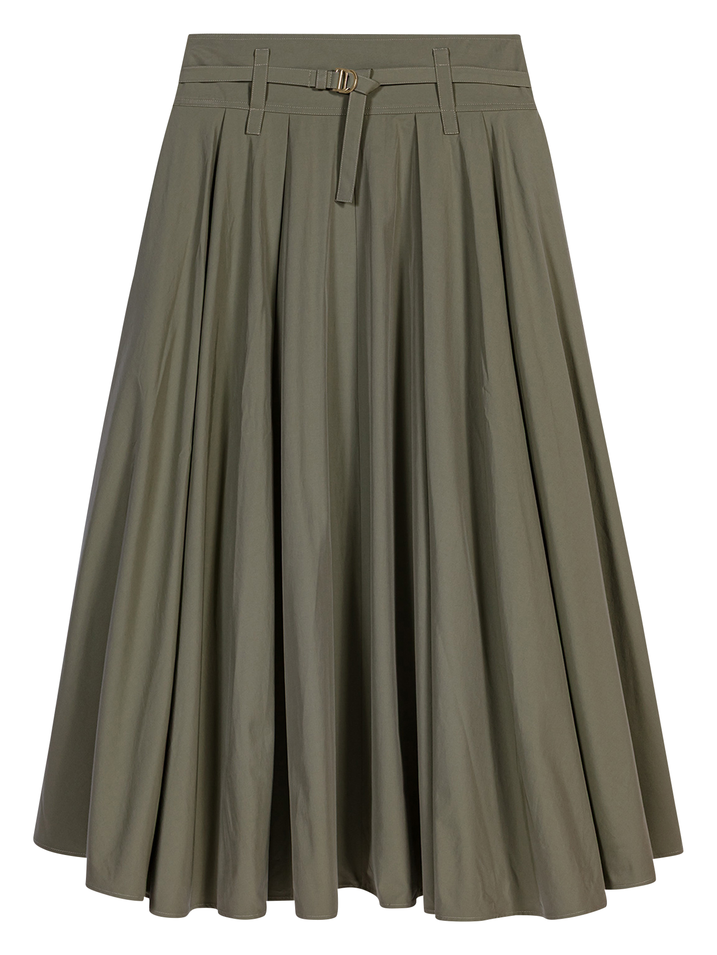 Halflange, gerende rok MAJE Kaki