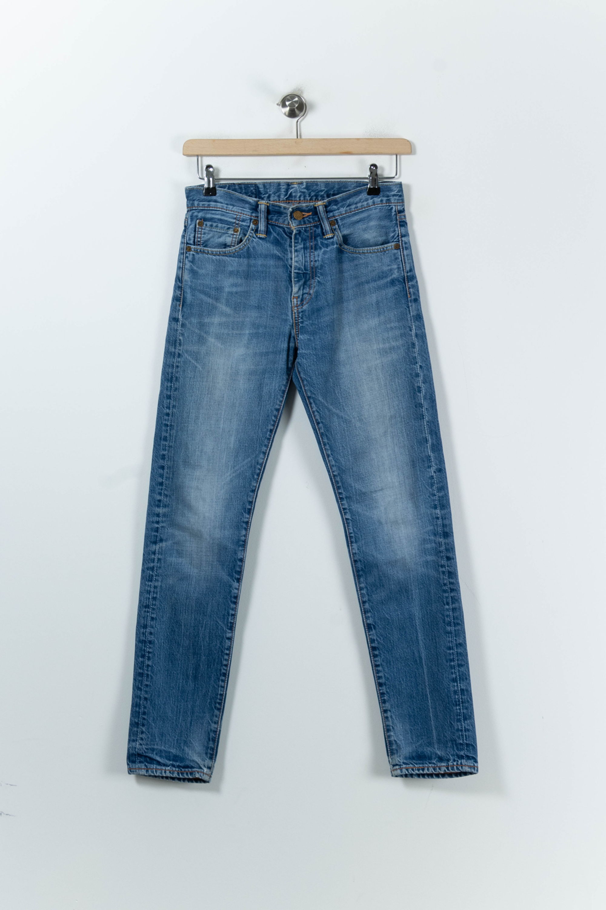 Cropped slim jeans with studs LEVI'S - Seconde main Blue
