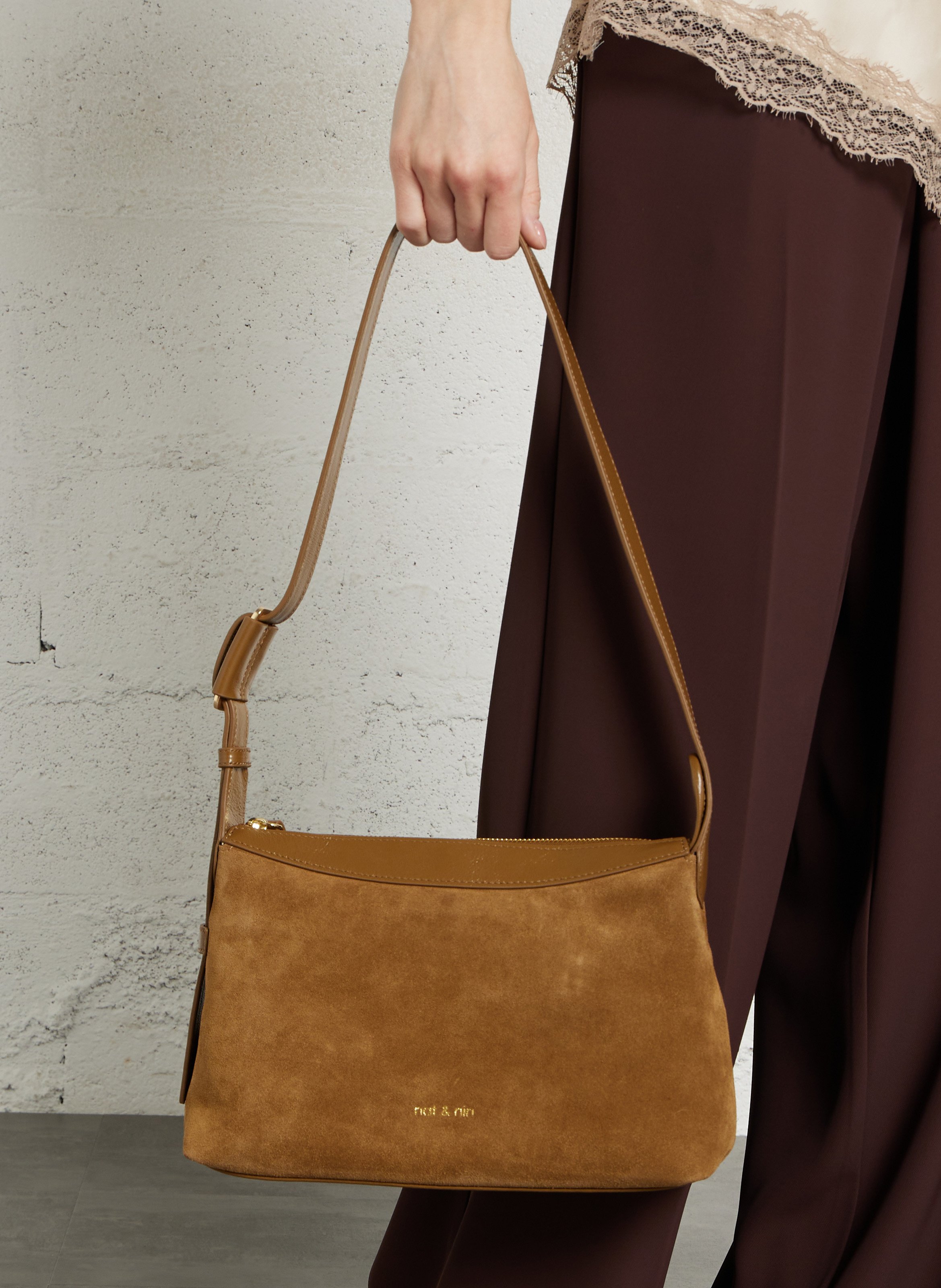 Brieftasche aus Leder NAT & NIN Braun