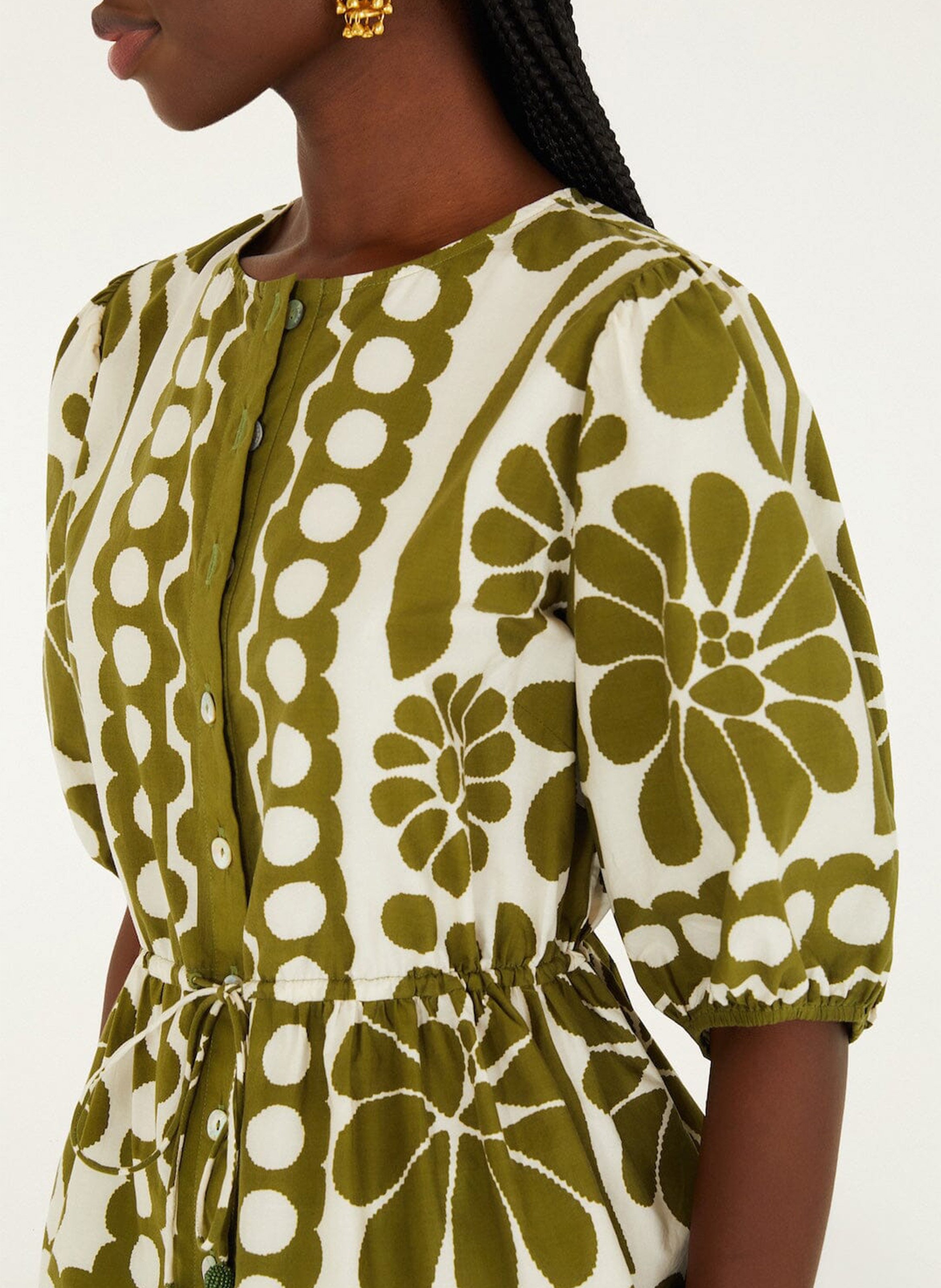 Blouse ample imprimée col rond FARM RIO Vert