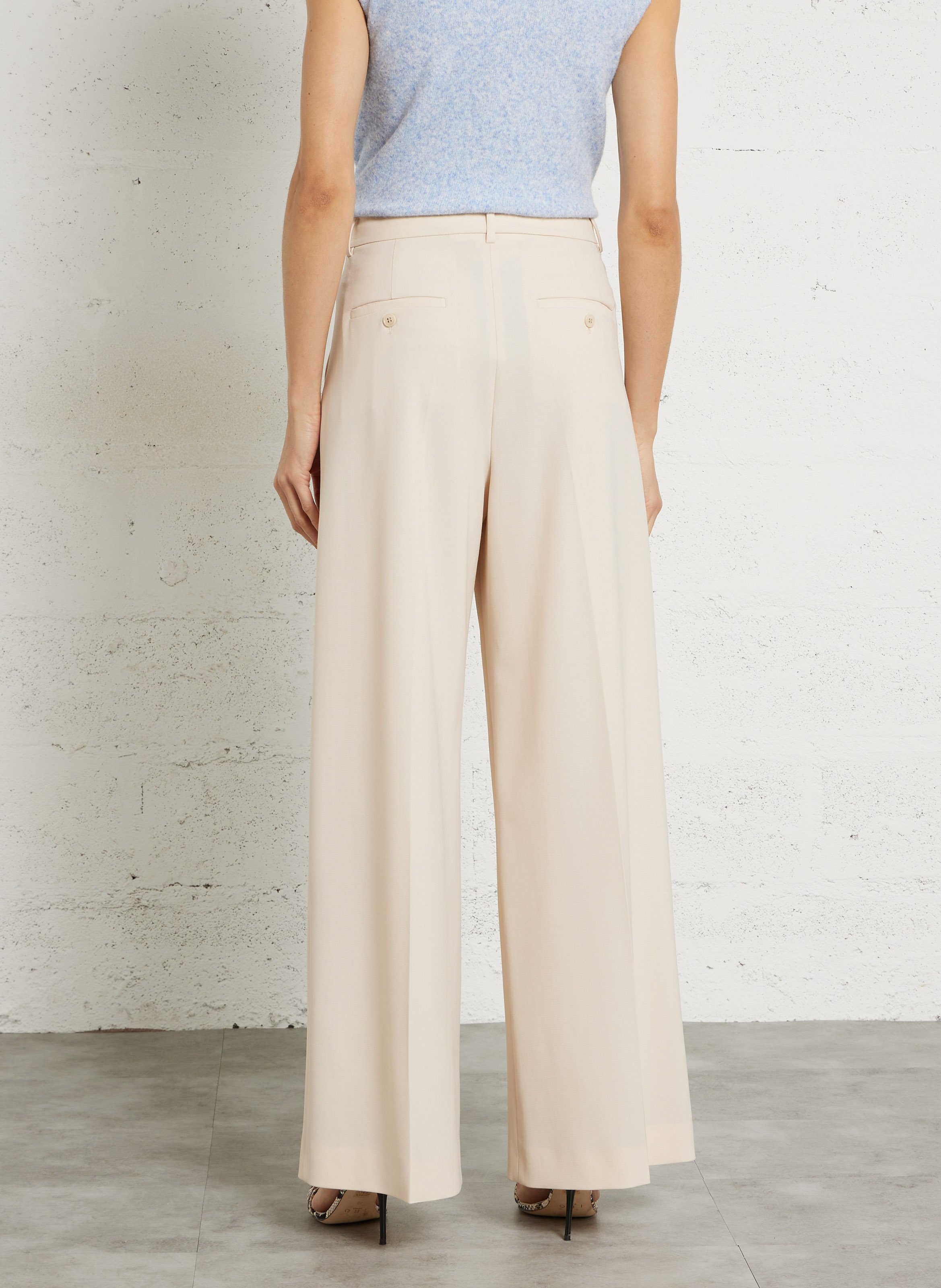 Wide trousers MAX MARA WEEK END White