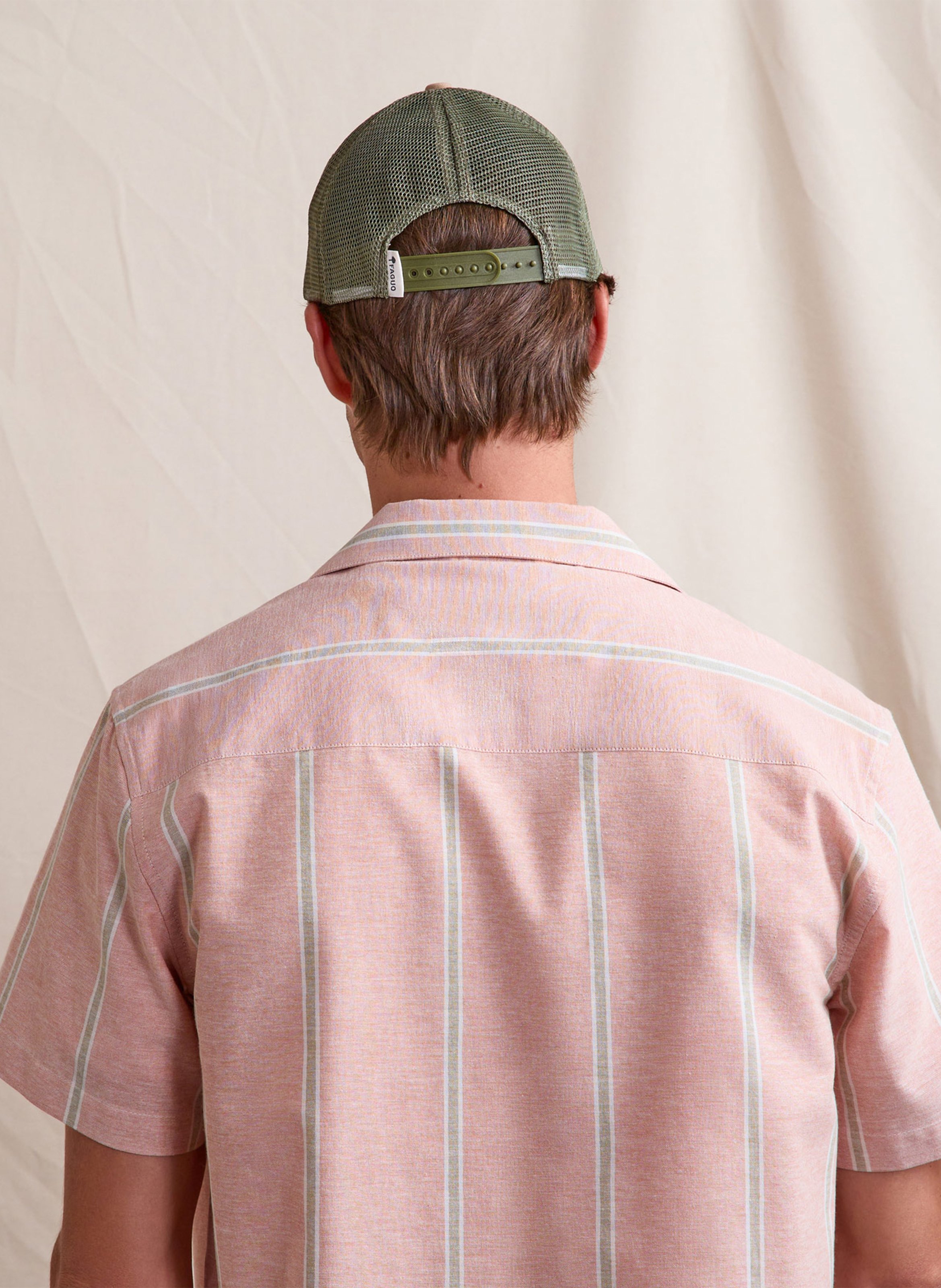 Casquette brodée en coton recyclé FAGUO Beige