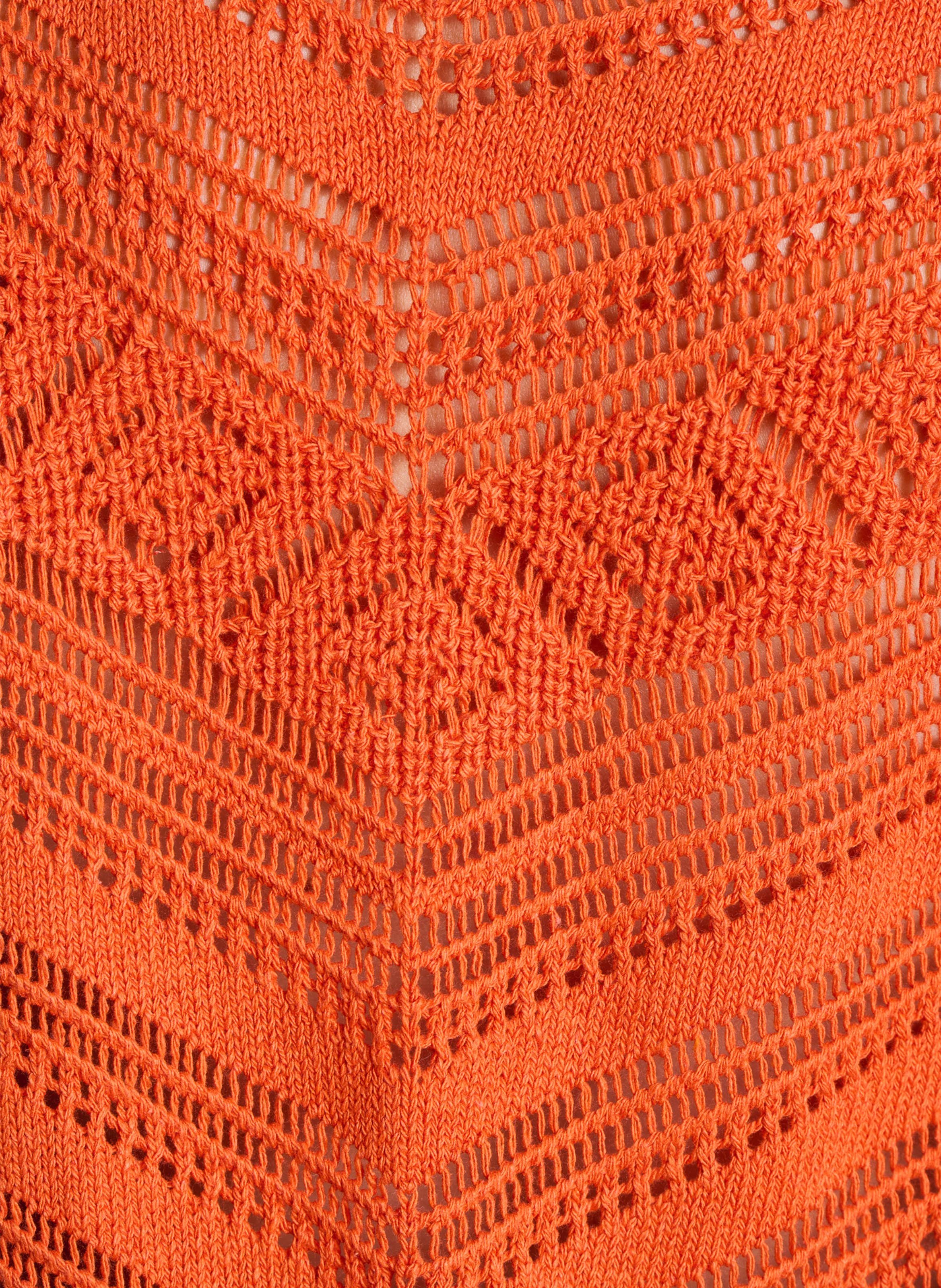 Top col rond en coton mélangé LA FEE MARABOUTEE Orange