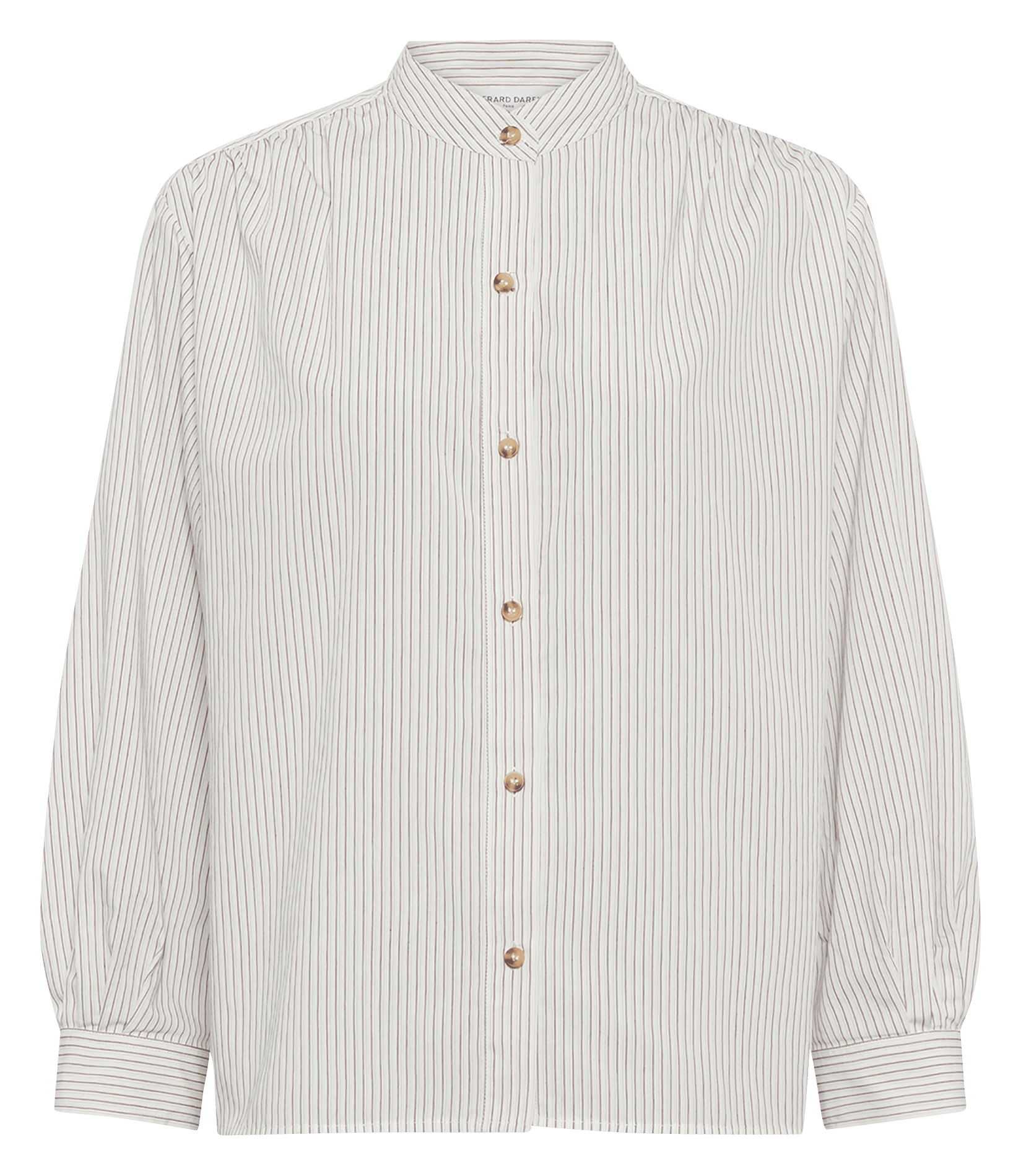 Chemise col rond ample rayée GERARD DAREL Beige