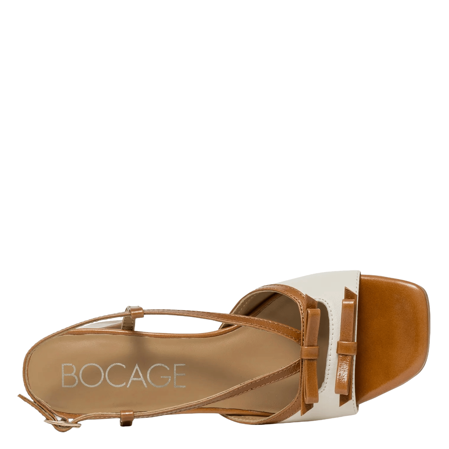 Flache Leder-Mules BOCAGE Braun