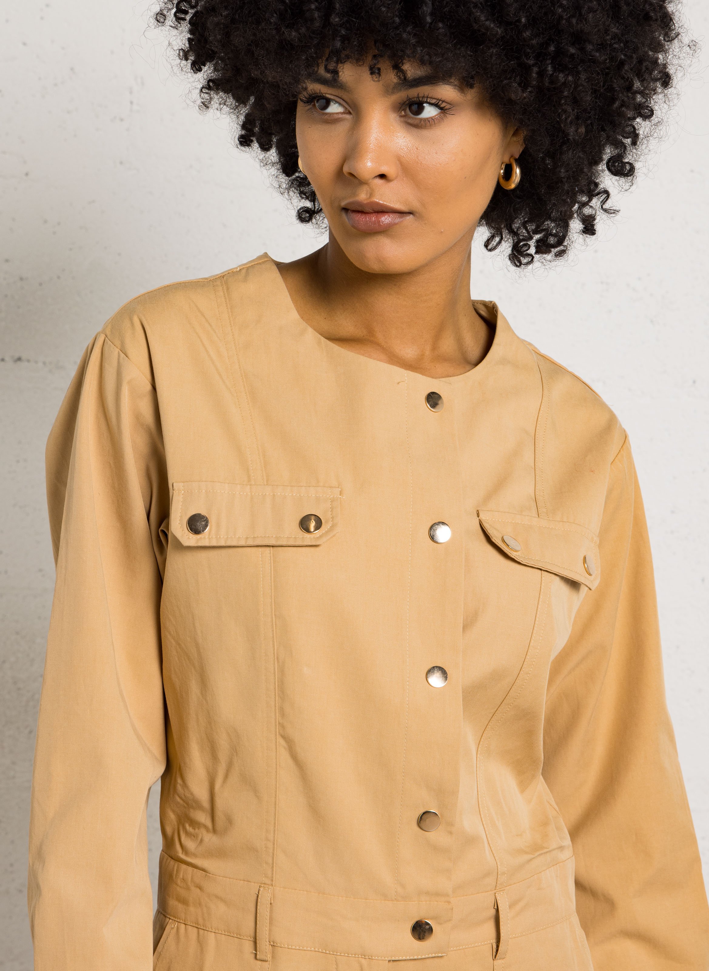 Mono holgado de mezcla de algodón LA PETITE ETOILE Marron