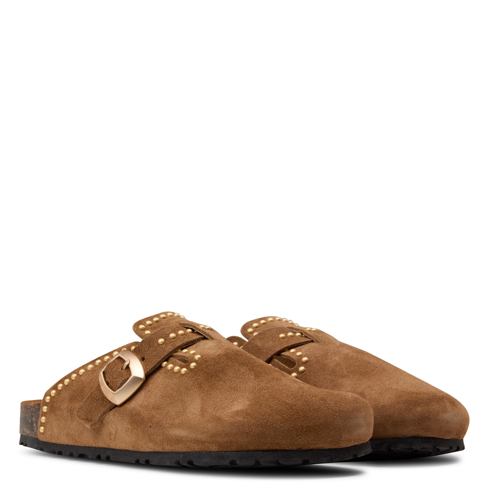 Mules plates en cuir suédé SEMERDJIAN - SMR Marron