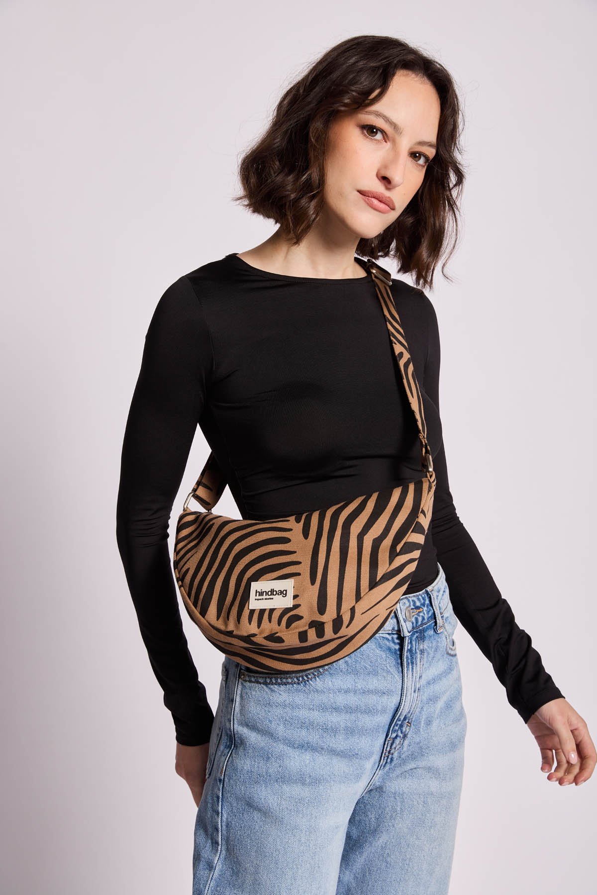 Sac banane andrea Marron