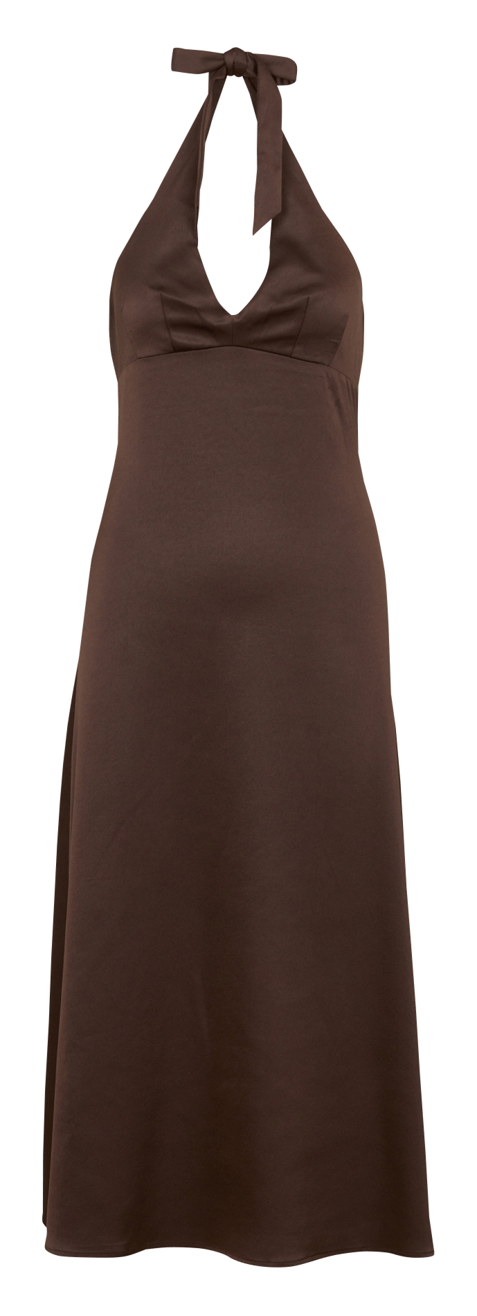 Robe longue col V KOOKAI Marron