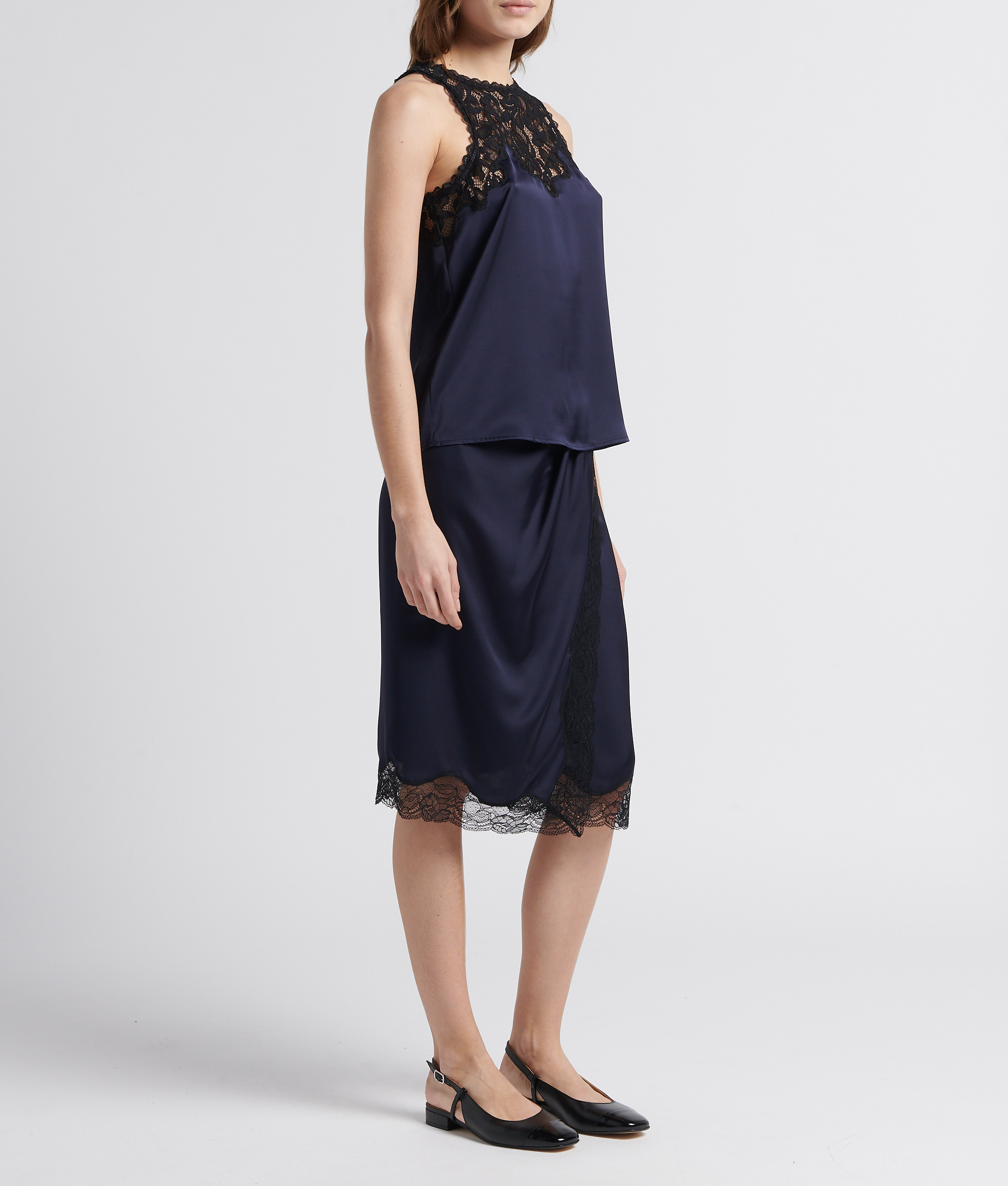 Leren ballerina's - slingbackmodel MELLOW YELLOW Zwart