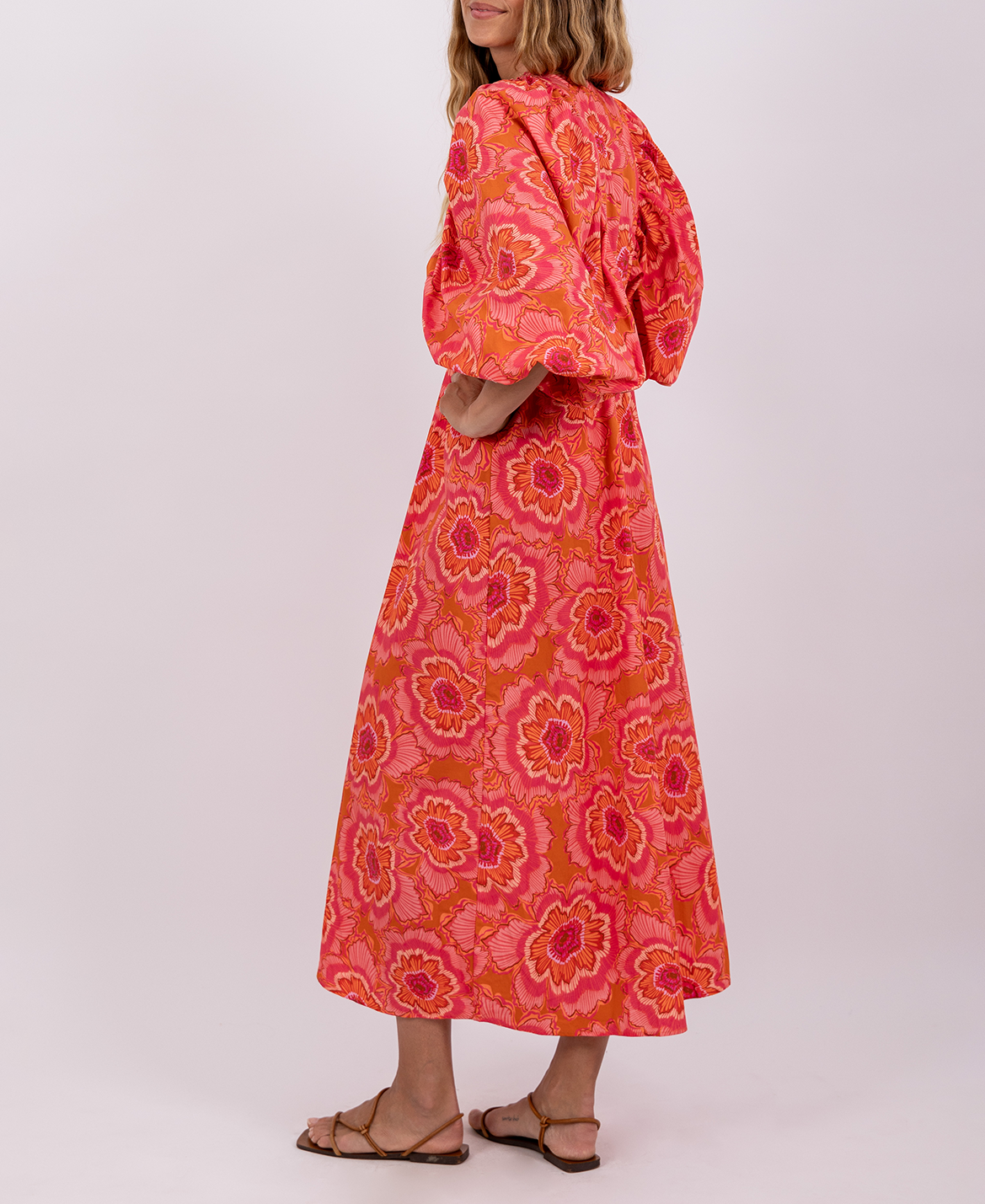 Kleid aus Materialmix  SUNDRESS Rosa