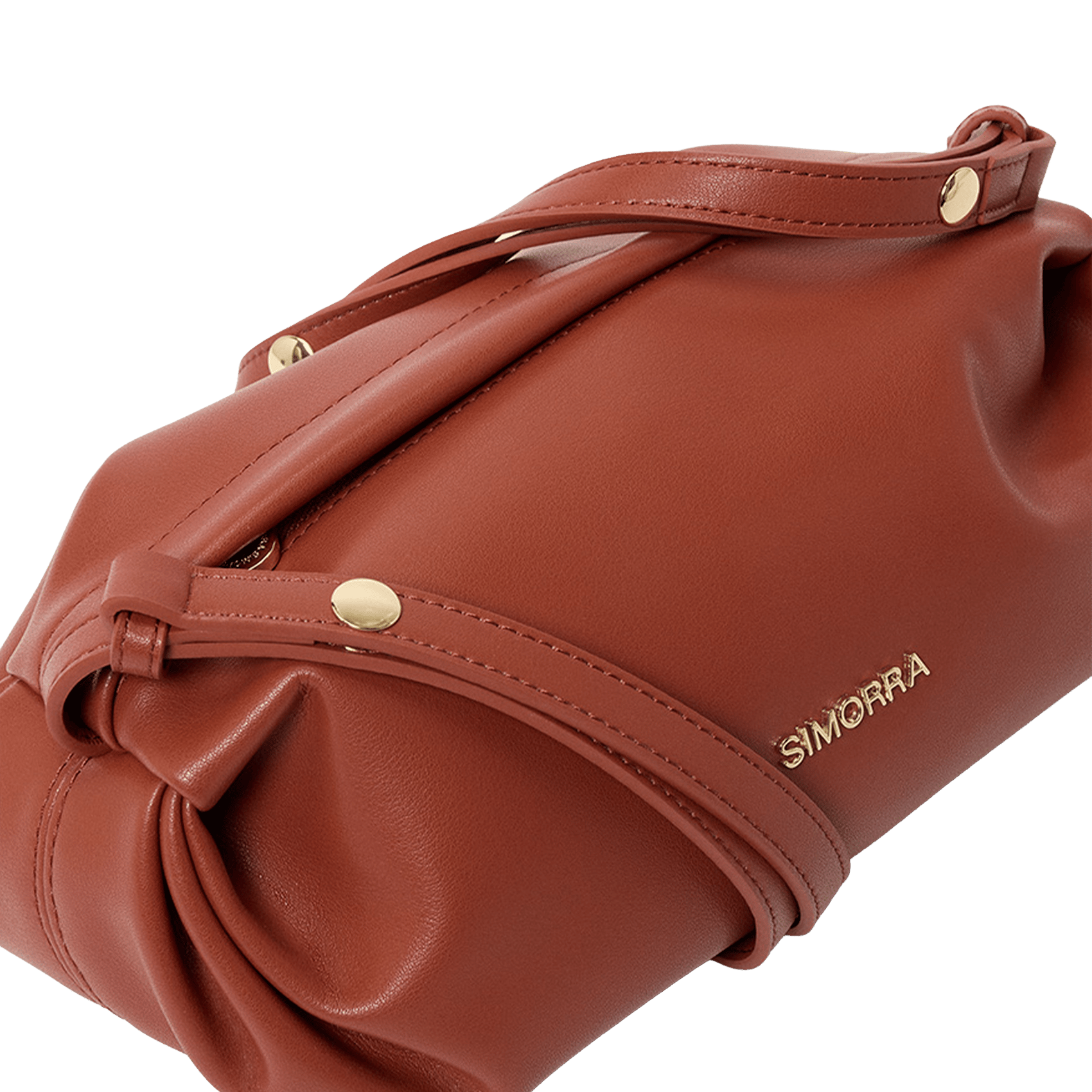 Handtasche aus Leder SIMORRA Orange
