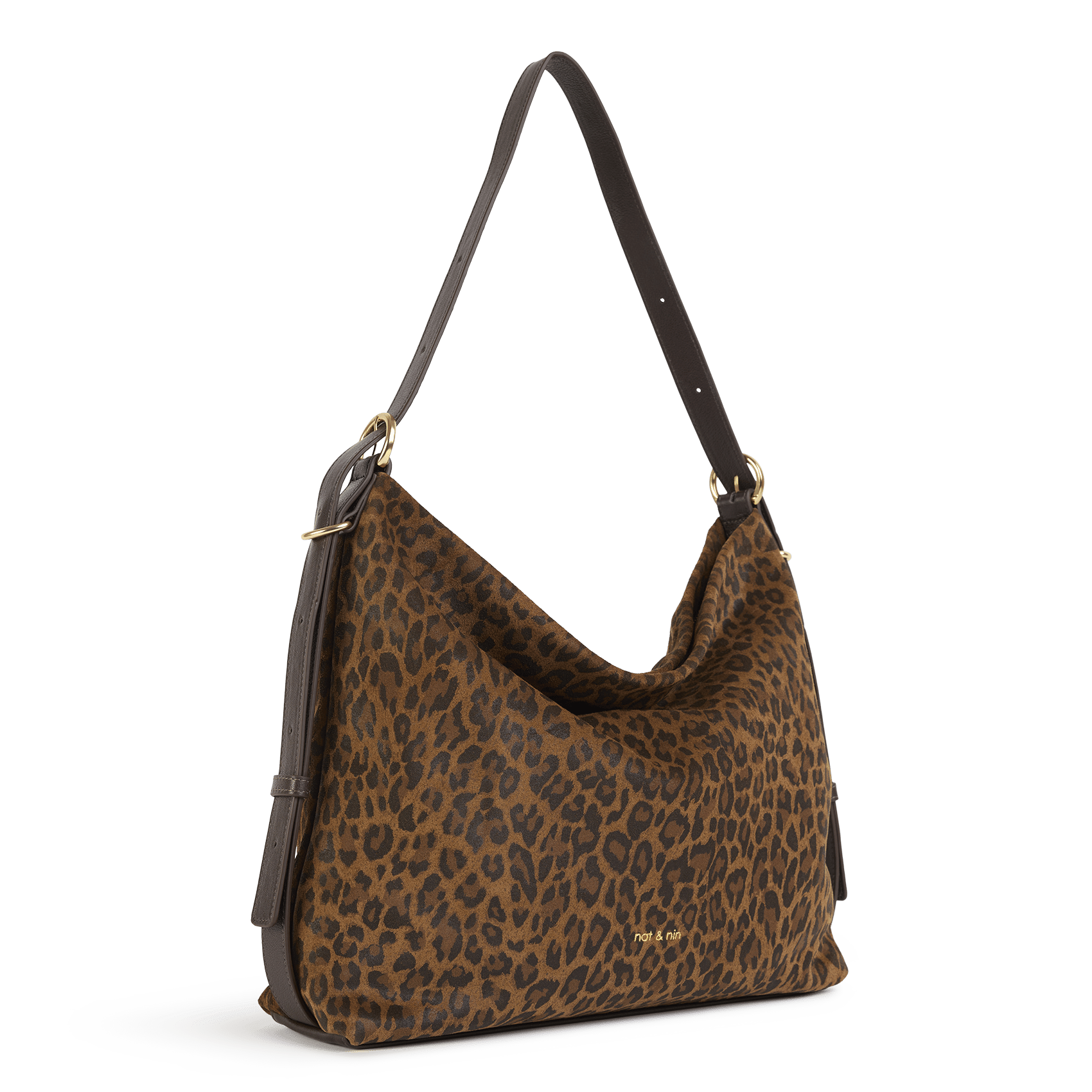 Sac hobo en cuir NAT & NIN Marron