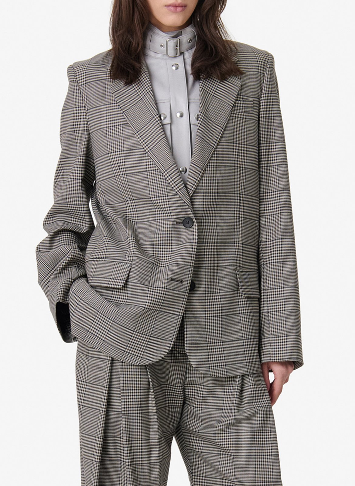 Straight printed tailored jacket IRO Brown