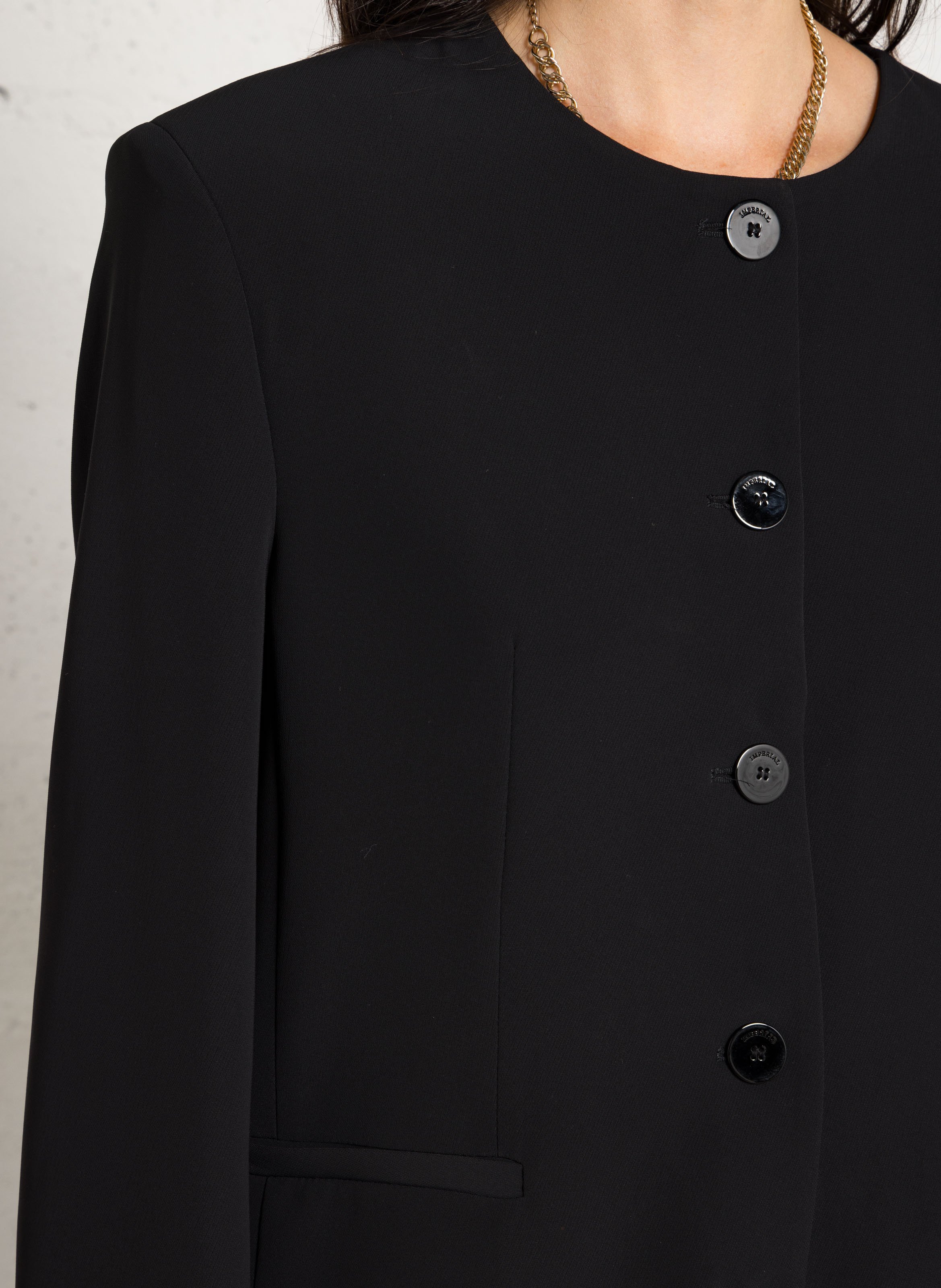 Blazer fluide à col rond  IMPERIAL Noir